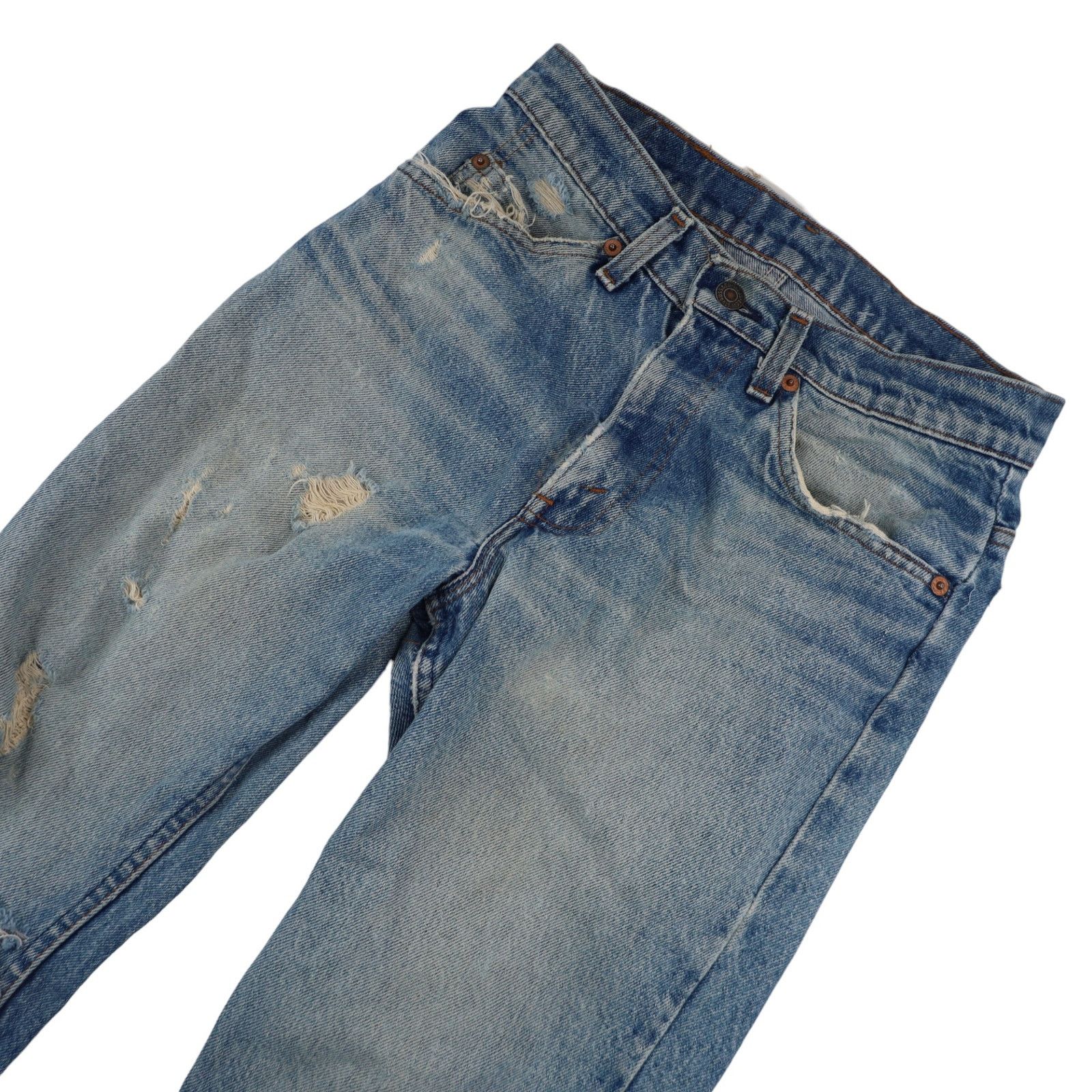 Levi's × Vintage Vintage Levis 509-0217 Distressed Orange Tab Denim Jeans Size US 29 - 2 Thumbnail