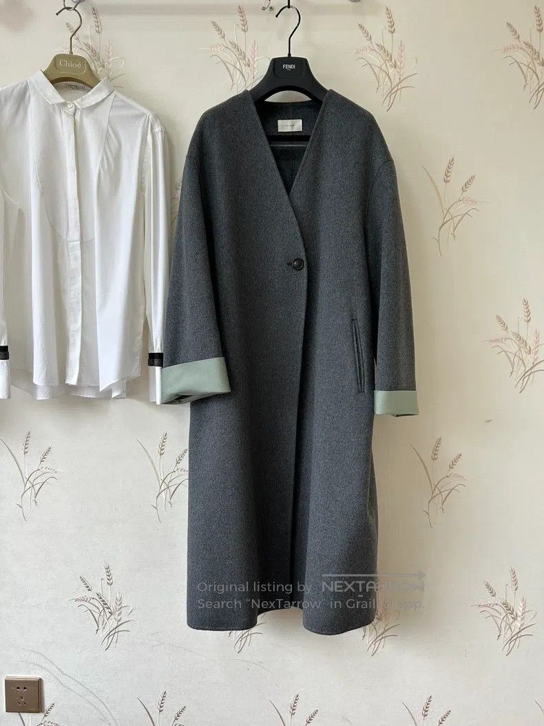 The Row The Row High-end deep gray double-faced cashmere one-butto Size M / US 6-8 / IT 42-44 - 2 Thumbnail