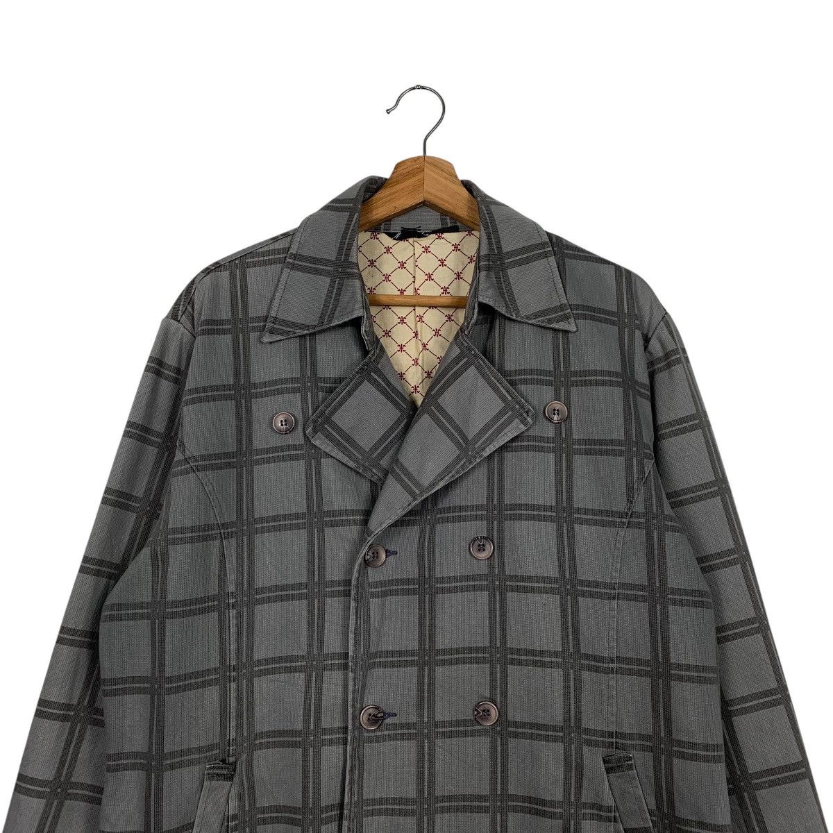 Japanese Brand Japanese Brand Checkered Double Breasted Jacket Size US L / EU 52-54 / 3 - 2 Thumbnail