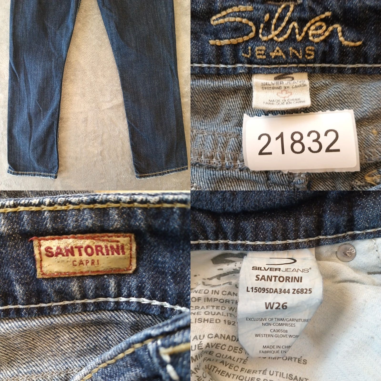 Silver Jeans Co. Silver Jeans Jeans Womens Size 26 Blue Straight Dark Wash 28x26 Low Rise Denim 5-Pocket Regular Mens? Size 26" / US 2 / IT 38 - 8 Thumbnail