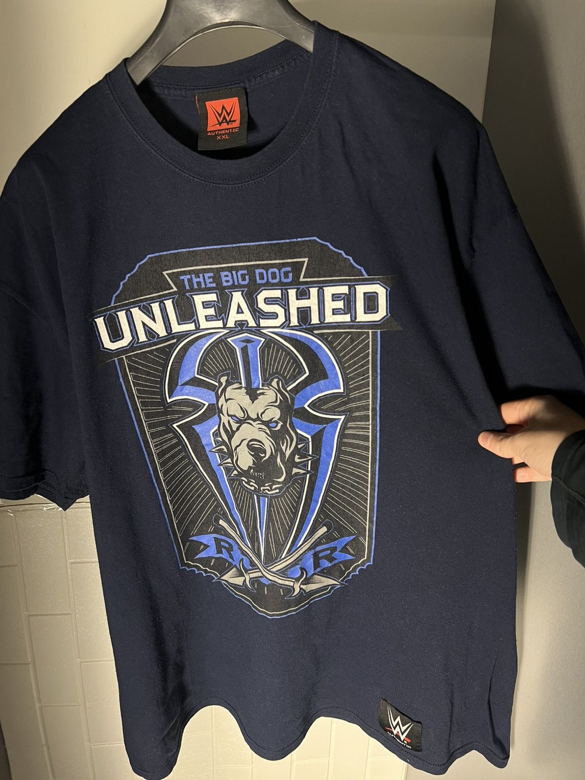 Vintage × WWE VERY RARE UNLEASHED THE BIG DOG DOUBLE PRINTED T-SHIRT 90s Size US XXL / EU 58 / 5 - 3 Thumbnail