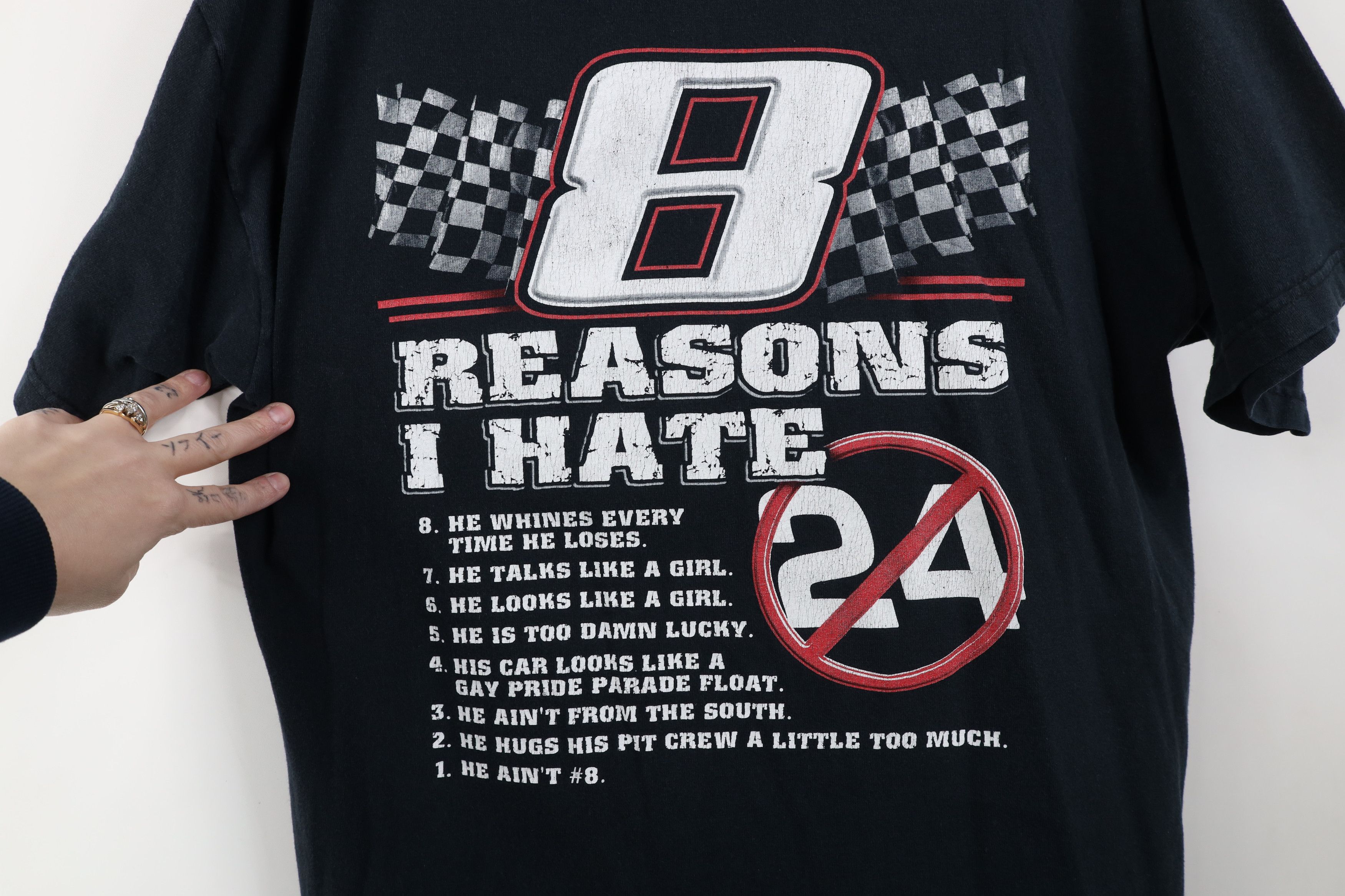 Vintage Vintage Reasons I Hate Jeff Gordon Dale Earnhardt Jr T-Shirt Size US XL / EU 56 / 4 - 4 Thumbnail