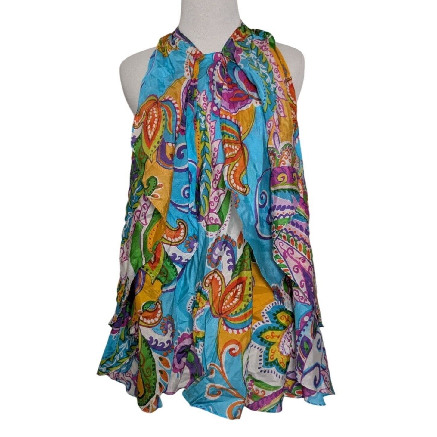 Lauren Ralph Lauren Lauren Ralph Lauren Silk Paisley Halter Shirt Womens Size L Size L / US 10 / IT 46 - 1 Thumbnail
