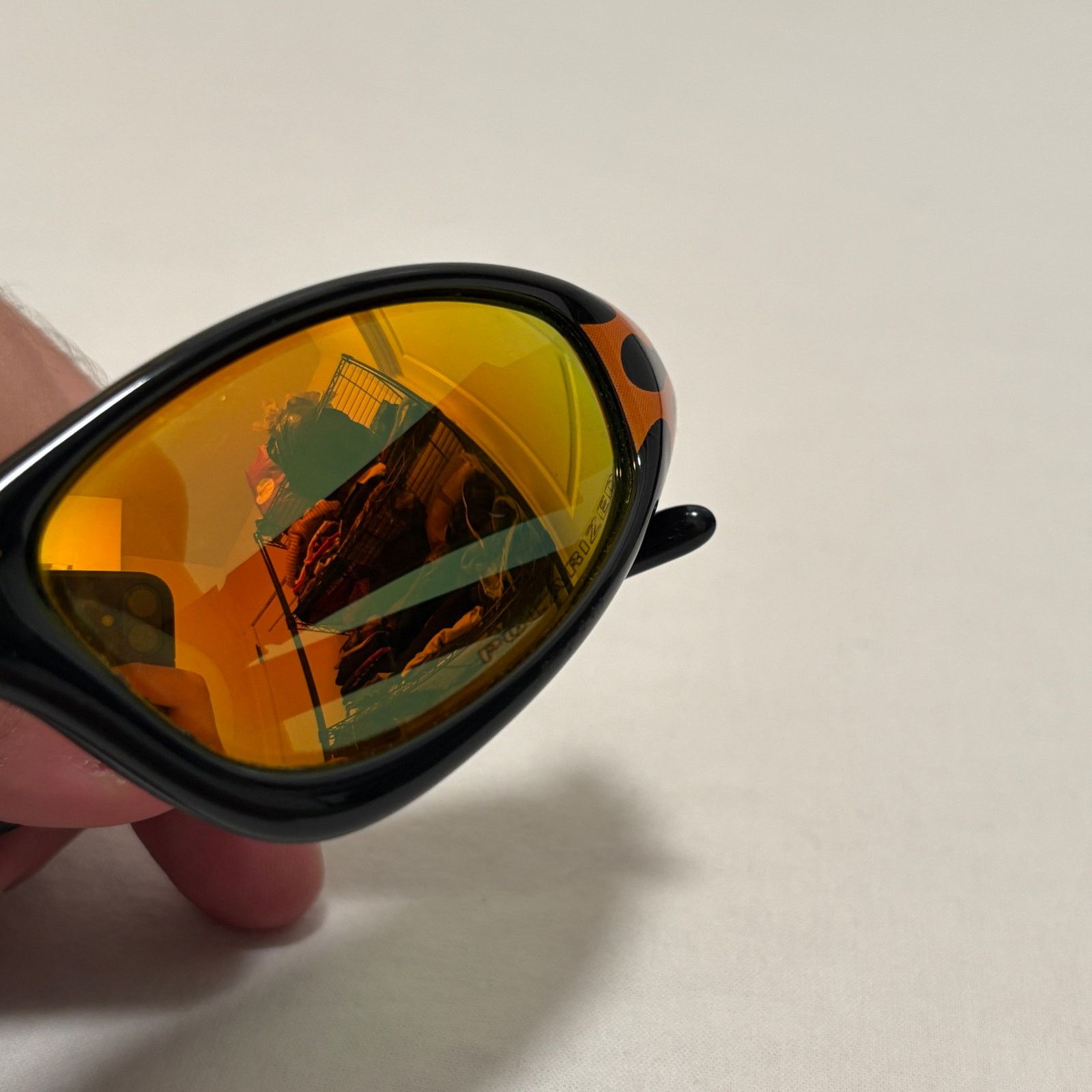 Oakley Oakley Straight Jacket Flames Black Fire Iridium Sunglasses Size ONE SIZE - 8 Thumbnail
