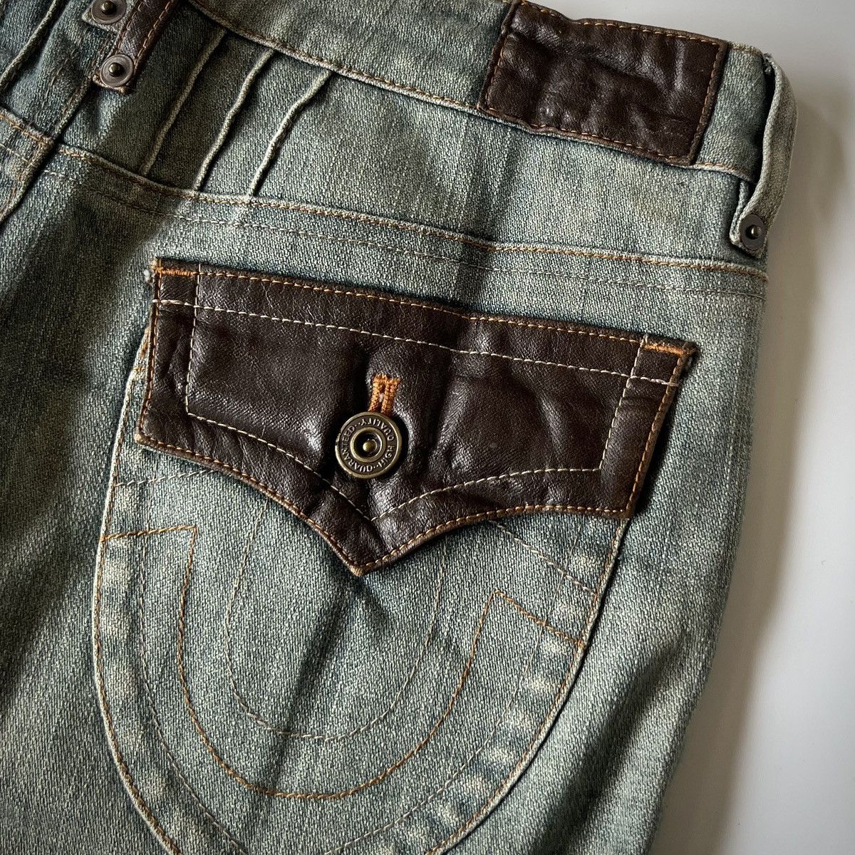 Japanese Brand Eterno Dellezza Spiral Flared Jeans Size 29" - 8 Thumbnail