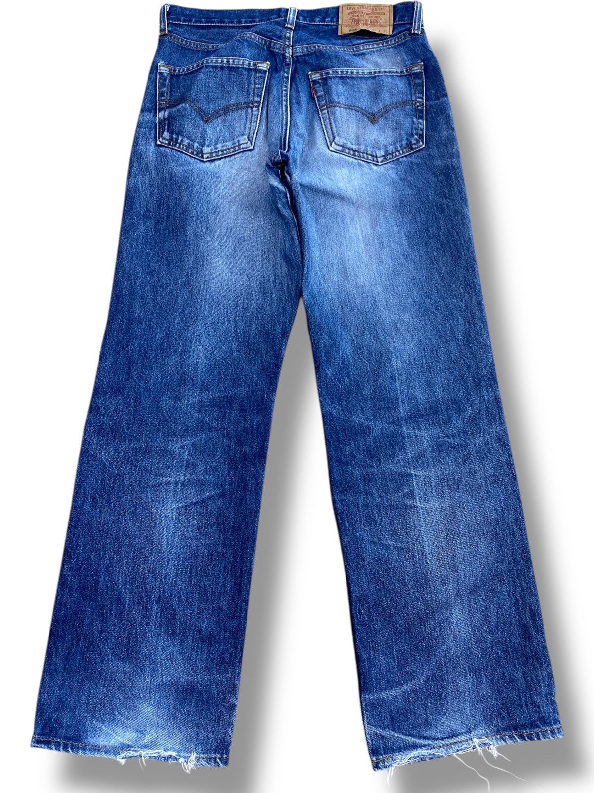 Levi's Levi’s 508 Whiskers Blue Faded Wash Style Straight Jeans Size US 30 / EU 46 - 3 Thumbnail