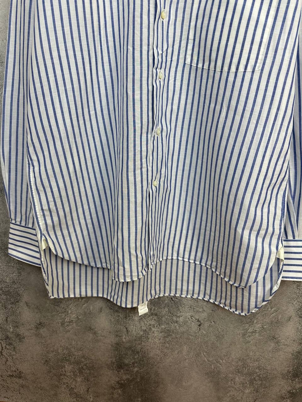 Other RRP $545 BRULI Alta Sartoria Linen/Cotton Striped Shirt Swis Size US L / EU 52-54 / 3 - 7 Thumbnail
