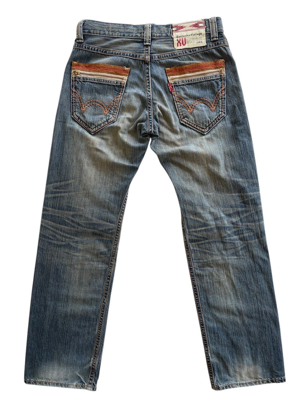 Vintage Vintage Edwin Distressed Denim Size US 33 - 2 Thumbnail