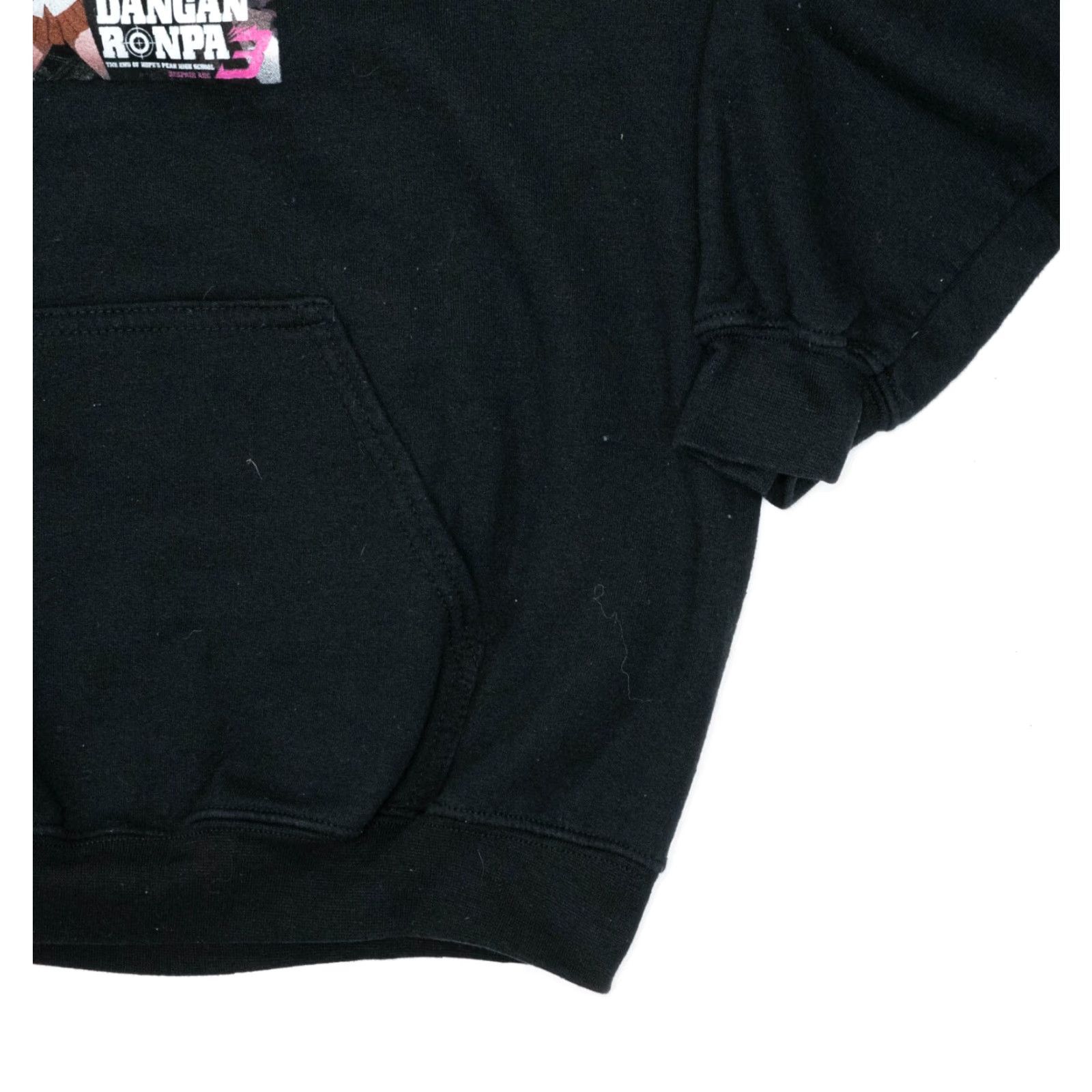 Vintage Danganronpa Hoodie Mens Adult M Black Logo Graphic Print Pullover Sweatshirt Anime Despair Arc 3 22x26 Size US M / EU 48-50 / 2 - 6 Thumbnail