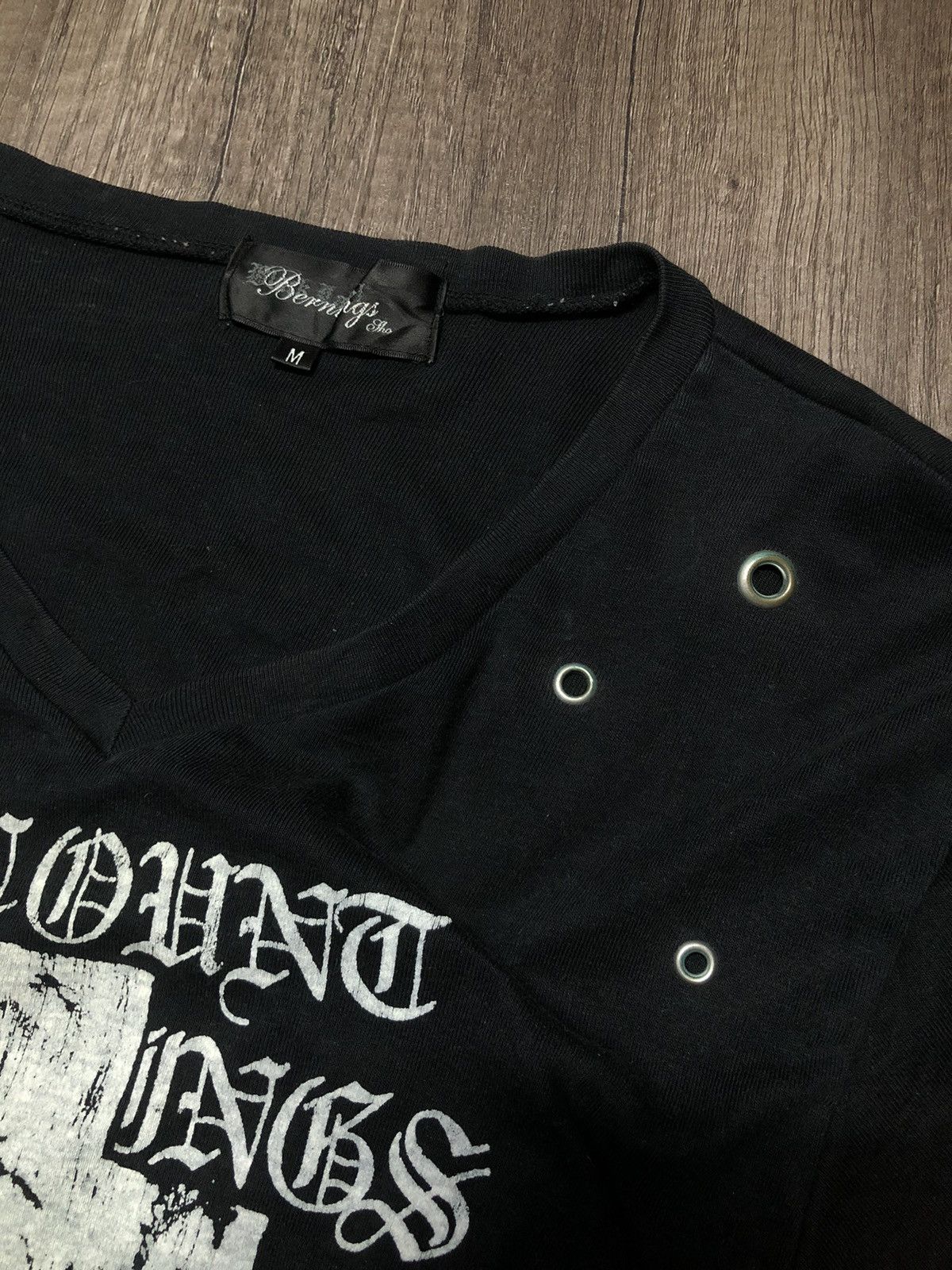 Japanese Brand Bernings Sho Black Label V Stitch Long Sleeve Tee Shirt Size US M / EU 48-50 / 2 - 16 Thumbnail