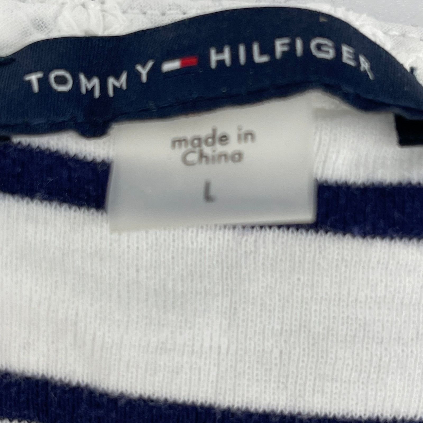 Tommy Hilfiger TOMMY HILFIGER Navy Blue White Striped Dress Large Size L / US 10 / IT 46 - 4 Thumbnail