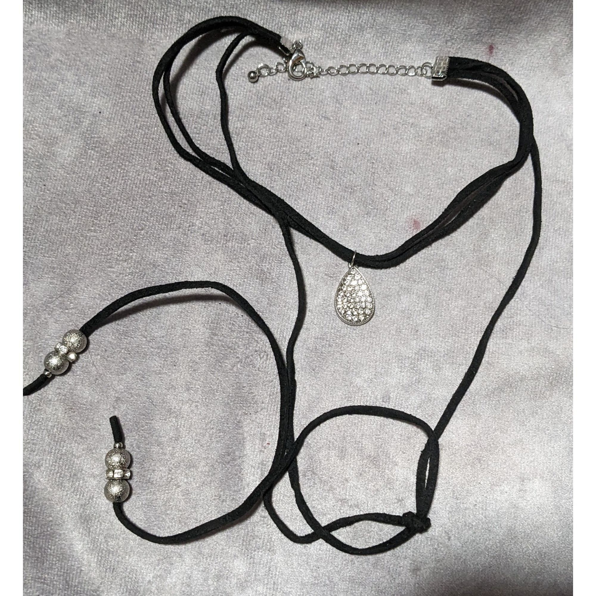 Other Whimsigoth Black Beaded Choker/Lariat Necklace Size ONE SIZE - 3 Thumbnail