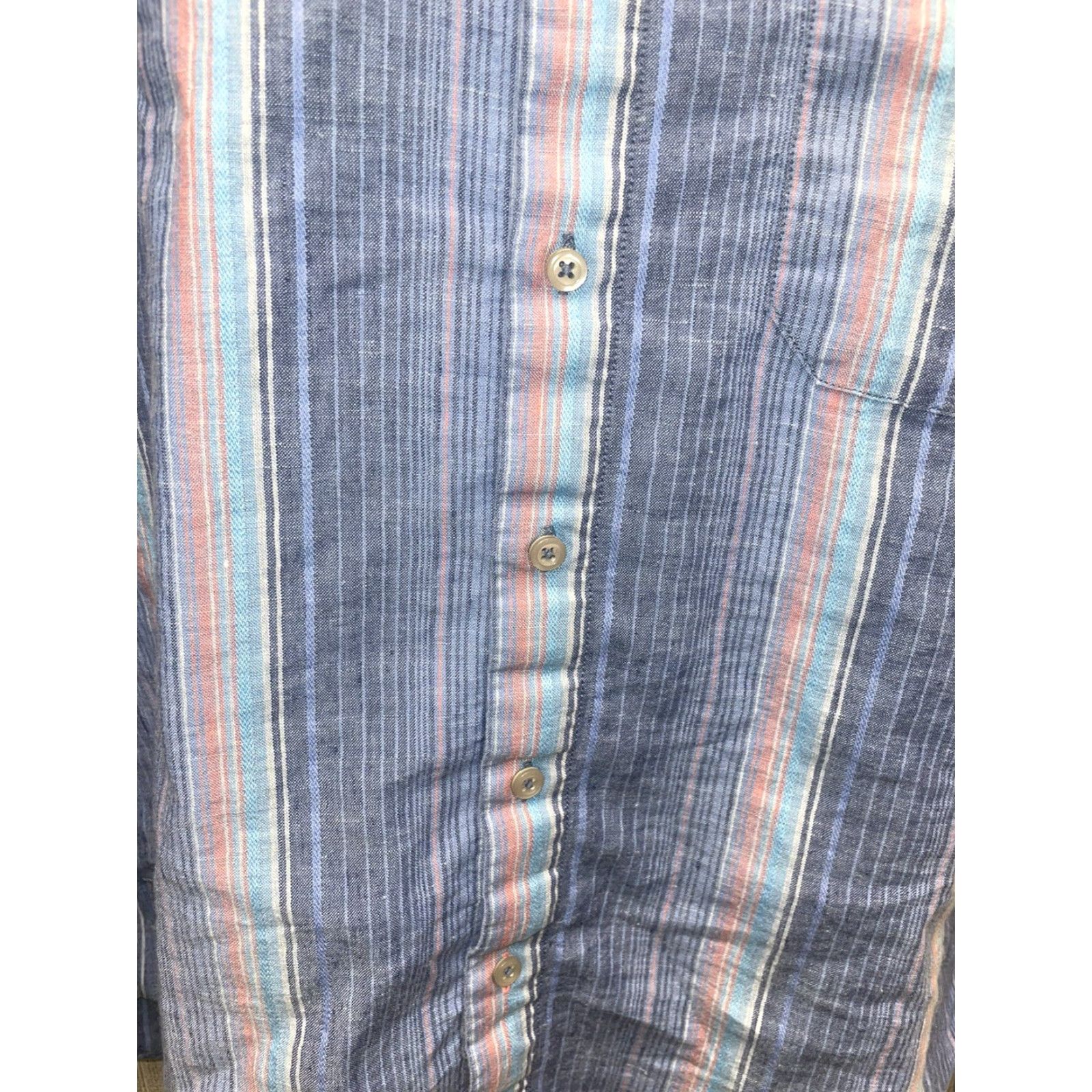 Tommy Bahama Tommy Bahama Button-Down Shirt Mens L Linen Multicolor Long Sleeve Size US L / EU 52-54 / 3 - 4 Thumbnail