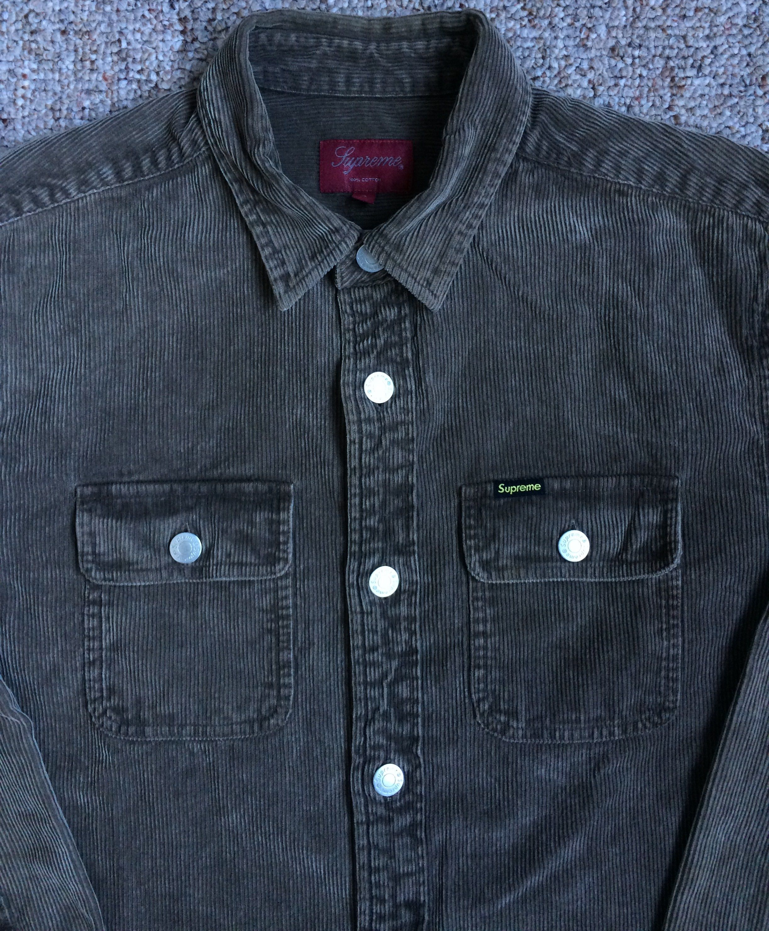 Supreme S/S 2021 Supreme Washed Brown Corduroy Shirt Size US S / EU 44-46 / 1 - 2 Thumbnail