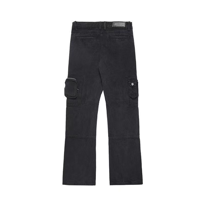 Japanese Brand × Jean Black multi-pocket micro-flare wide-leg jeans Size US 30 / EU 46 - 7 Thumbnail