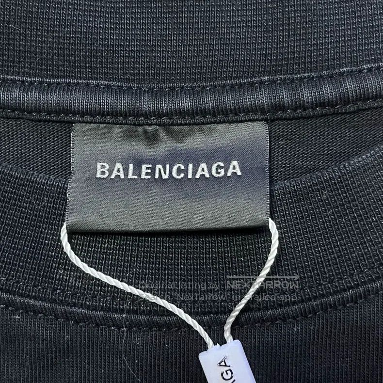 Balenciaga Balenciaga Solid color logo printed cover round neck short Size US L / EU 52-54 / 3 - 3 Thumbnail