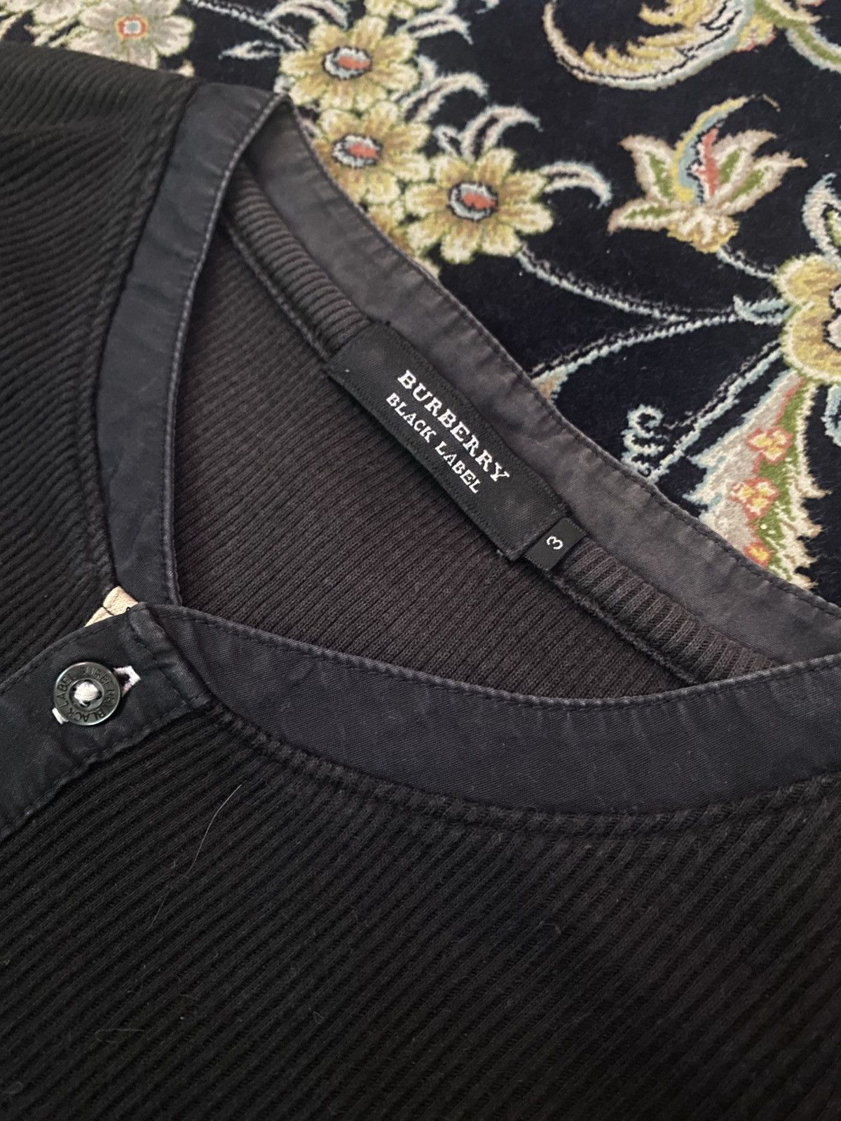 Burberry Burberry Black Label Long Sleeve Henley Shirt Size US XL / EU 56 / 4 - 3 Thumbnail