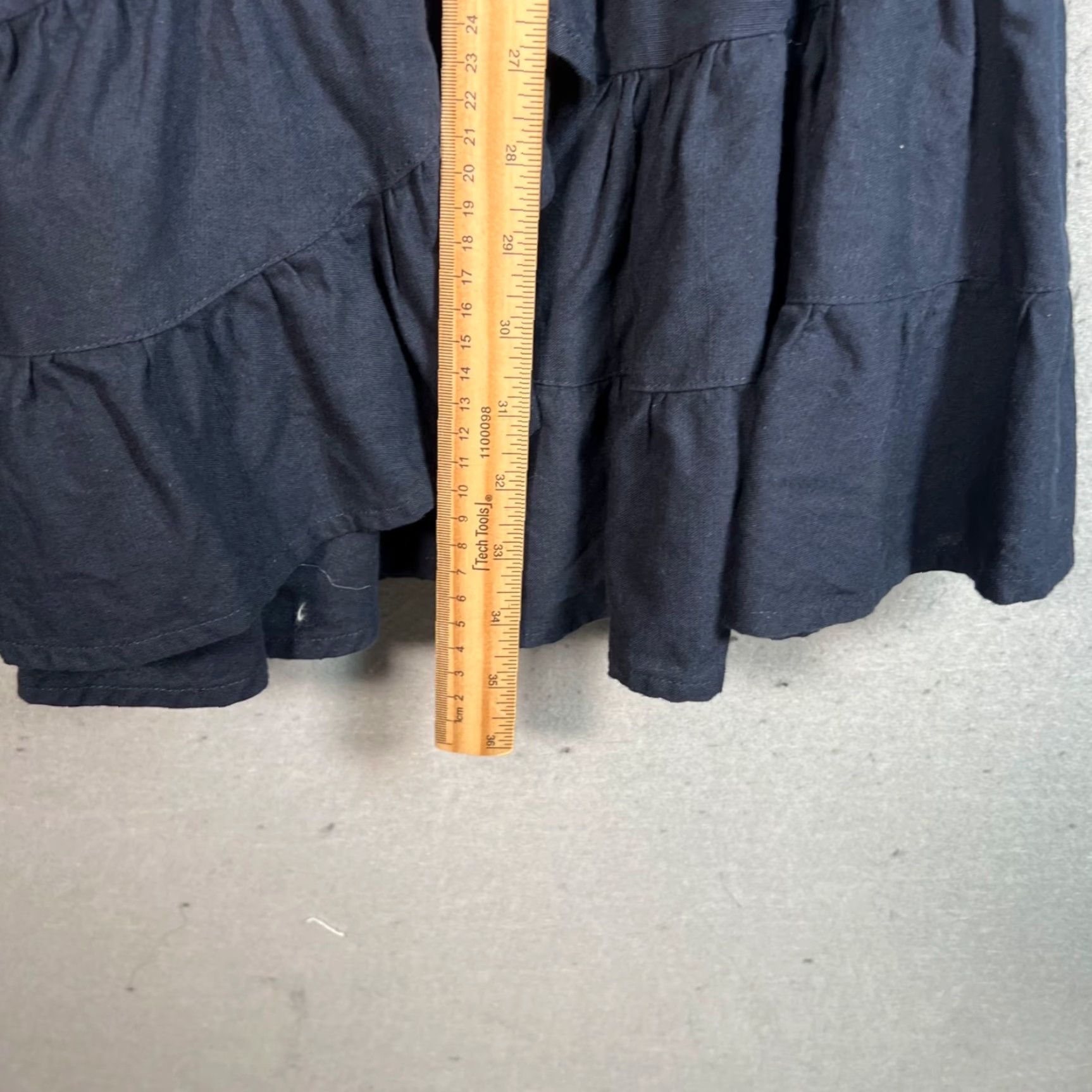 Vintage Seed Heritage Blue Wrap Dress Sleeveless Cotton Linen Blend V-Neck Knee Length Women's 6 Dress - Adult Womens 6 Accessories? Size M / US 6-8 / IT 42-44 - 6 Thumbnail