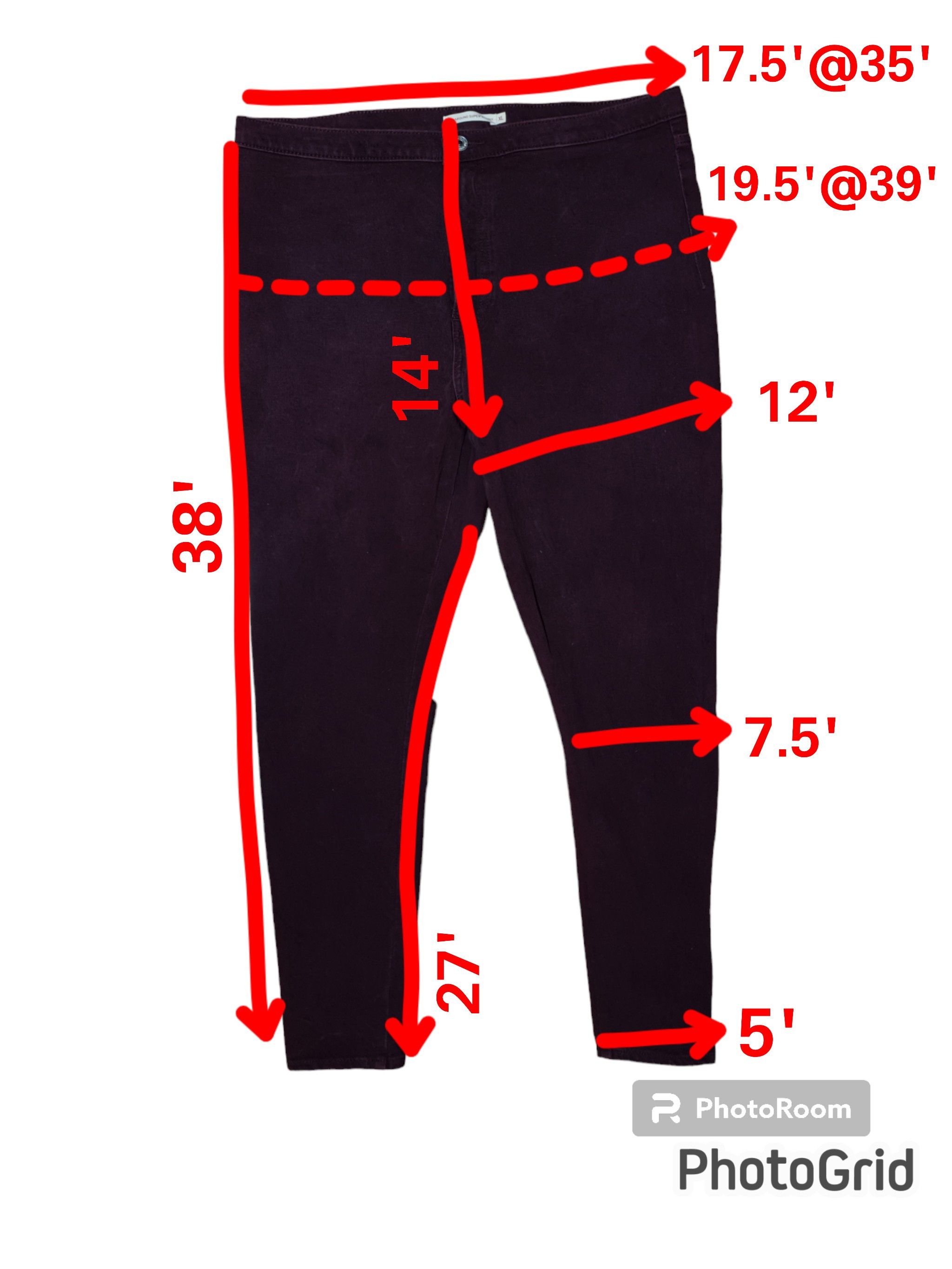 Levi's LEVI’S (NO FRONT POCKET) 35”/38” SUPER SKINNY STRETCHABLE Size US 35 - 10 Thumbnail