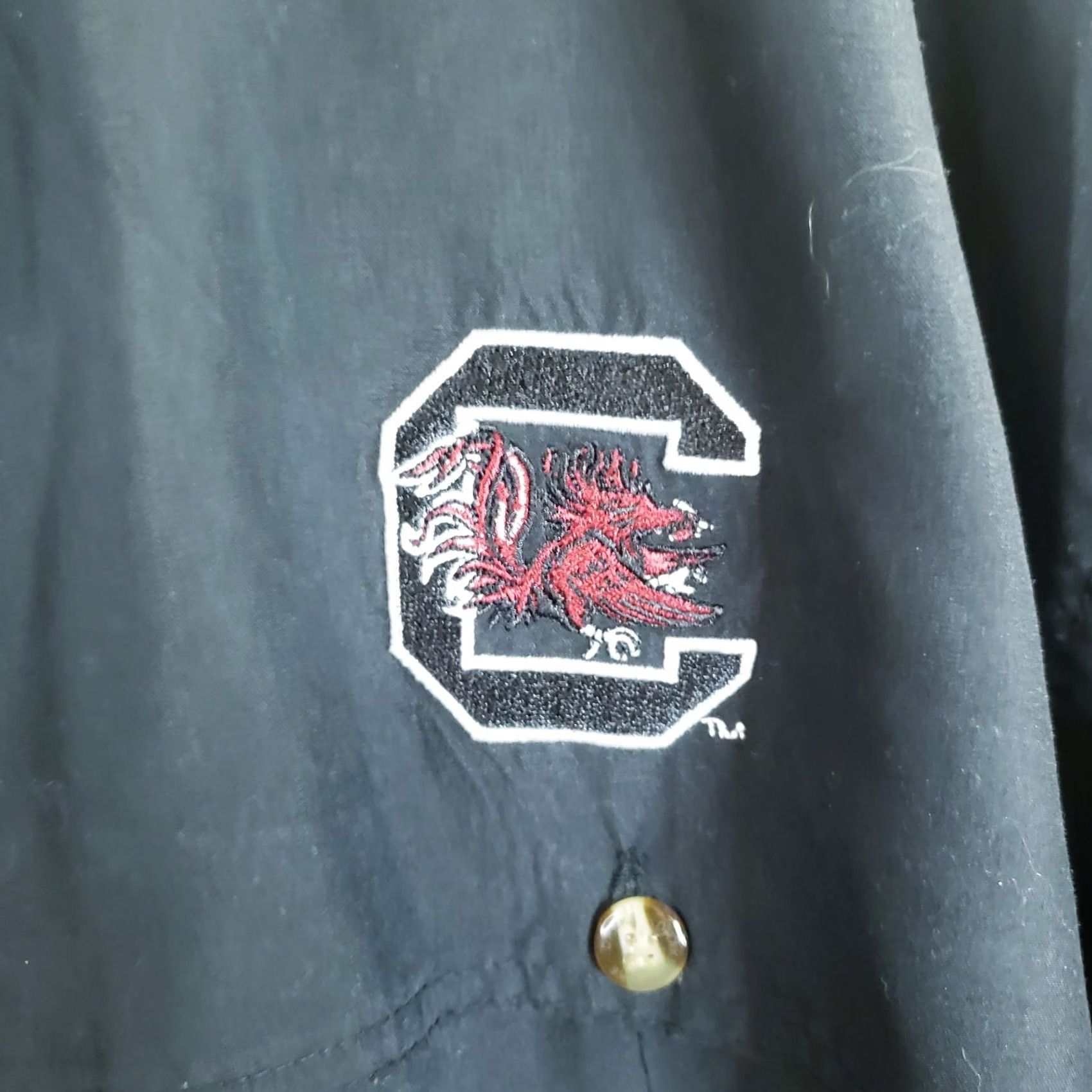 Vintage Drake Vented Shirt Men's XXL Black South Carolina Gamecocks Logo SS Button Size US XXL / EU 58 / 5 - 6 Thumbnail