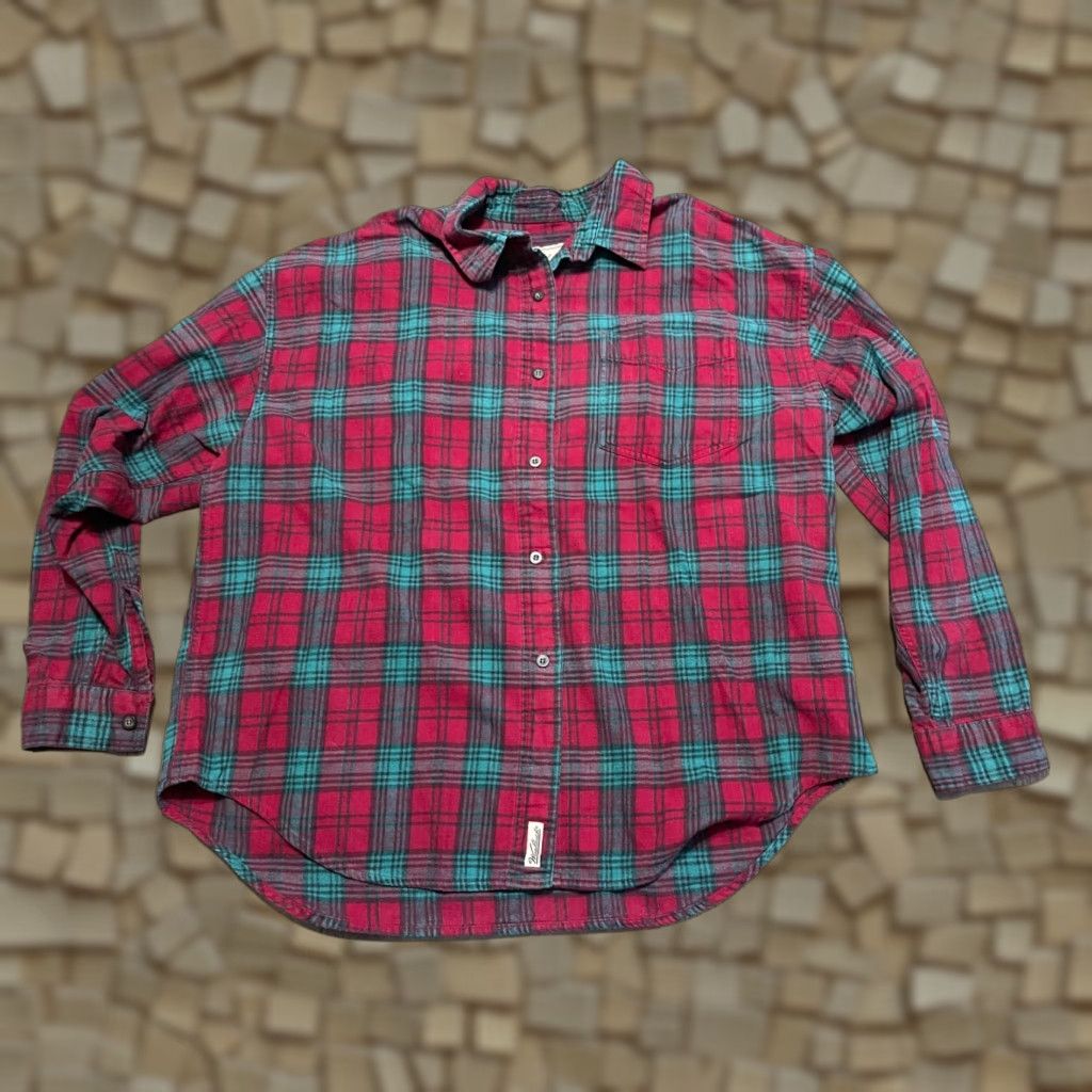 Vintage Woolrich Shirt Men XL Green Red Plaid Button Up Flannel Long Sleeve Size XL / US 12-14 / IT 48-50 - 1 Thumbnail
