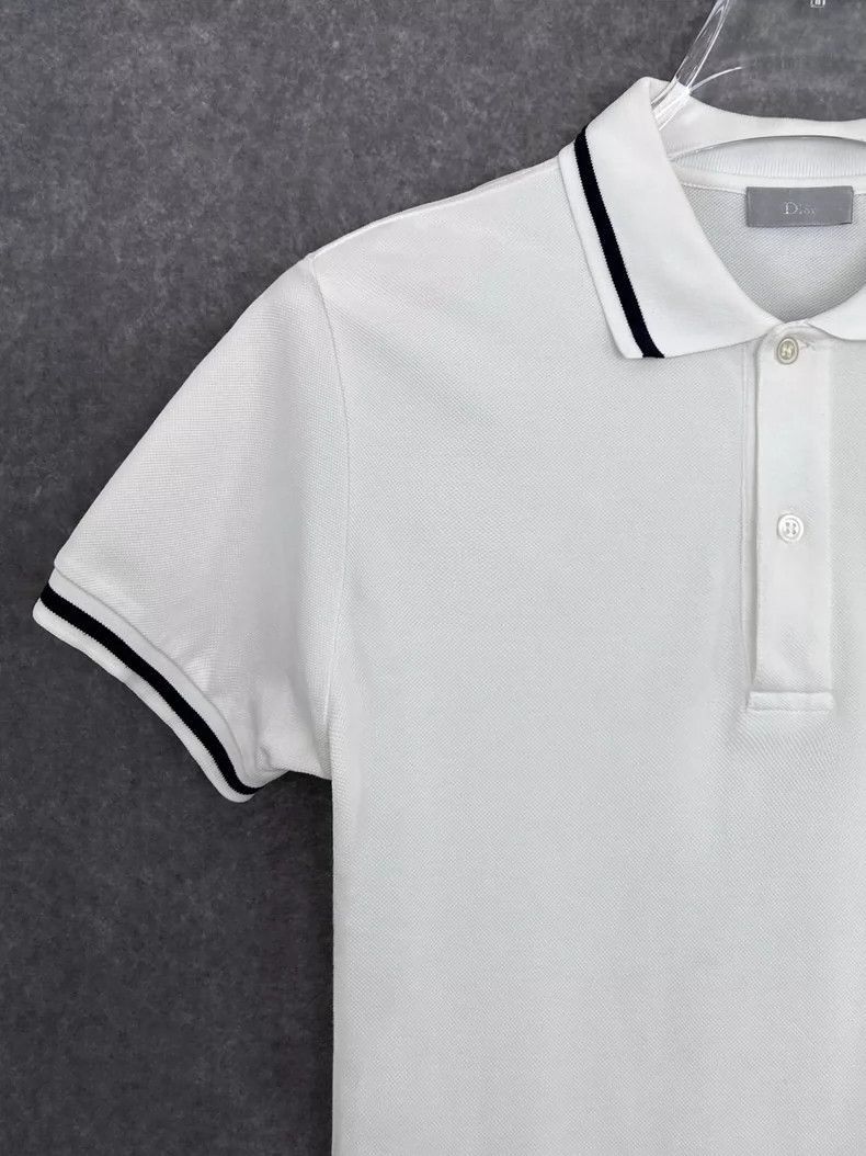 Dior Dior Dior Embroidered Bee White Polo Shirt for Men-2507 Size US S / EU 44-46 / 1 - 6 Thumbnail