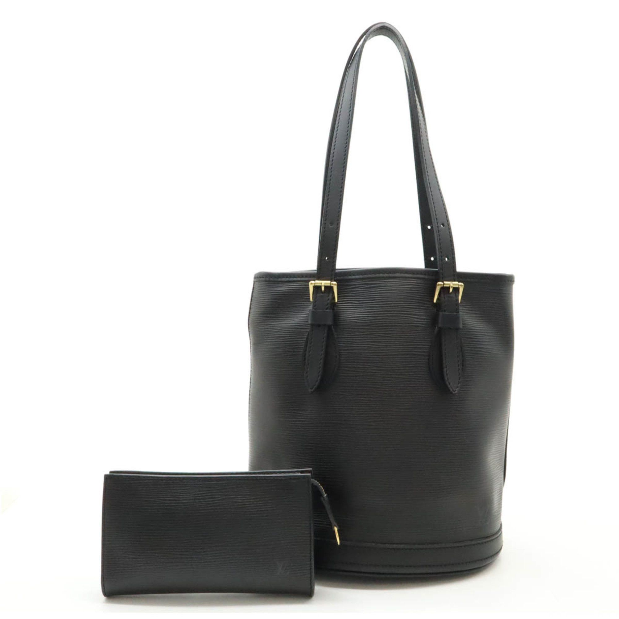 Louis Vuitton Epi Bucket Pm 23 Petit Shoulder Bag Tote Noir Black M58992, Women's