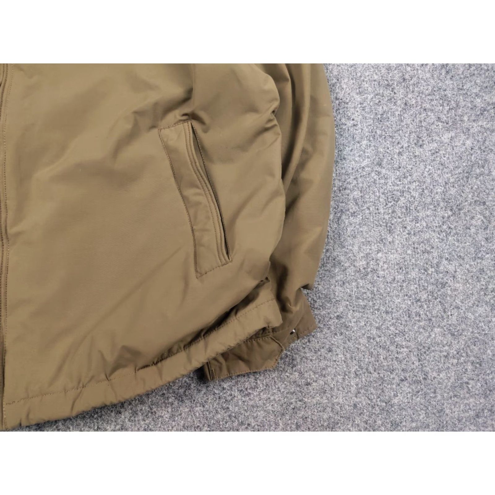 Gant Gant Jacket Main Selling Point Hooded Fleece-insulated Mid Length Dark Khaki Beige Nylon Zip Stand-Up Collar Men L Size Size US L / EU 52-54 / 3 - 6 Thumbnail