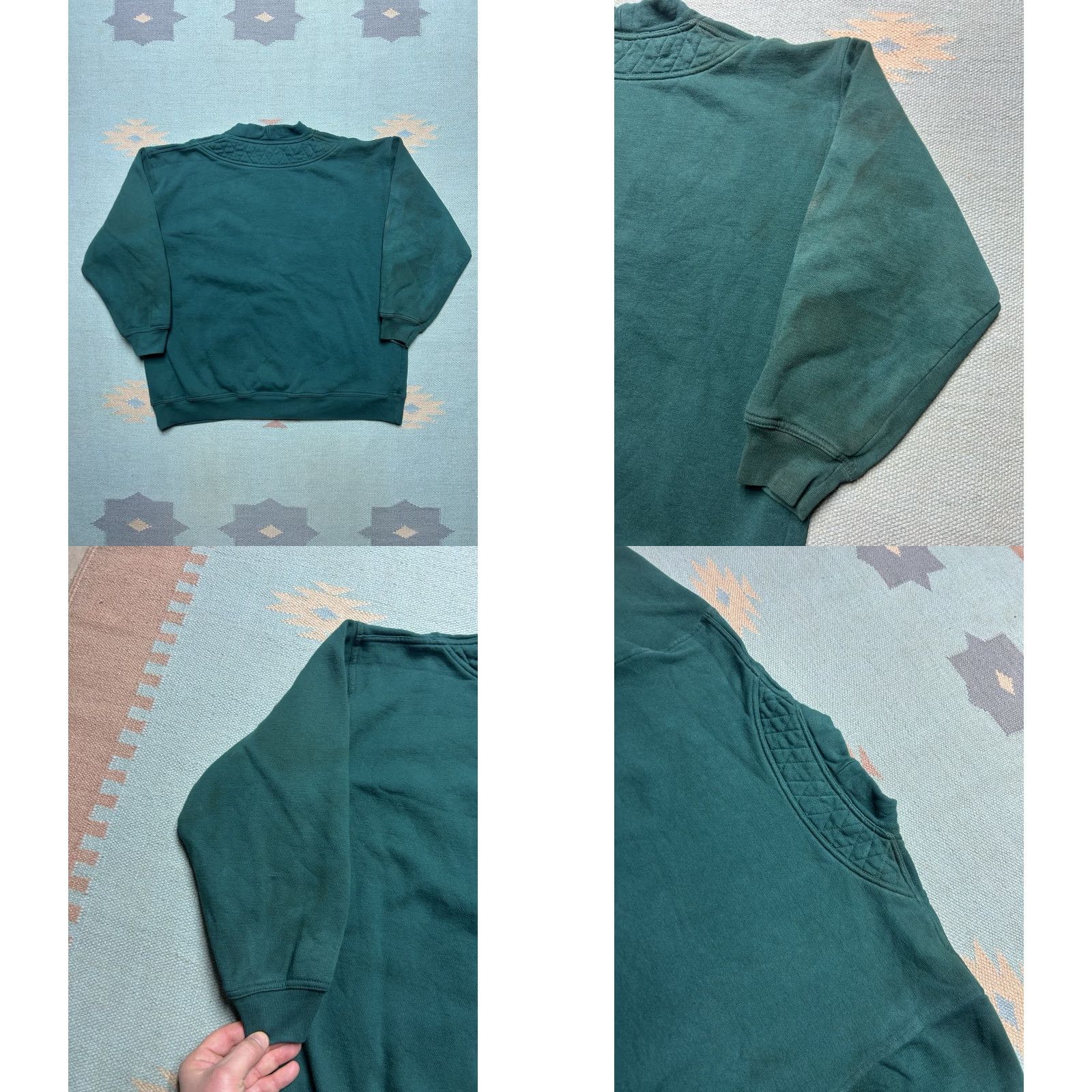 ESPIRIT VINTAGE Pro Spirit Sweatshirt Cardigan 90s Women Large Forest Green Shirt Size L / US 10 / IT 46 - 8 Thumbnail