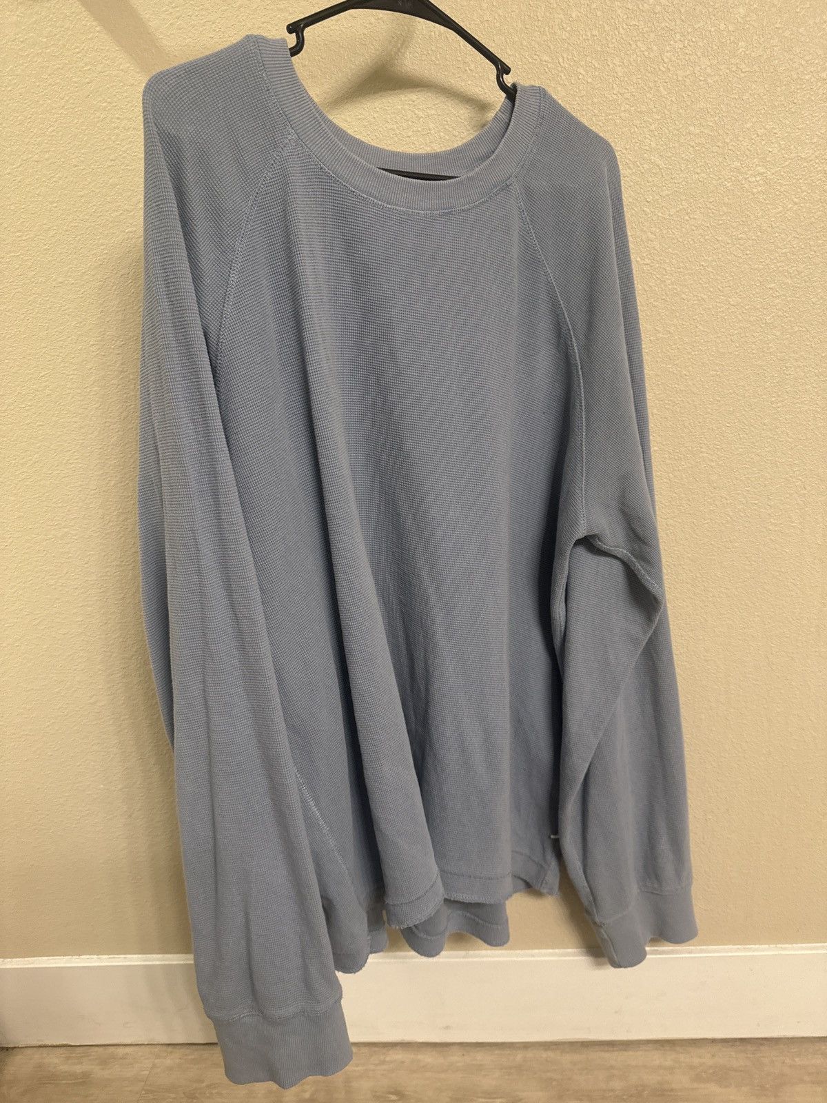 Standard Cloth Standard Cloth Light Blue Waffle Knit Longsleeve Size US XL / EU 56 / 4 - 1 Thumbnail