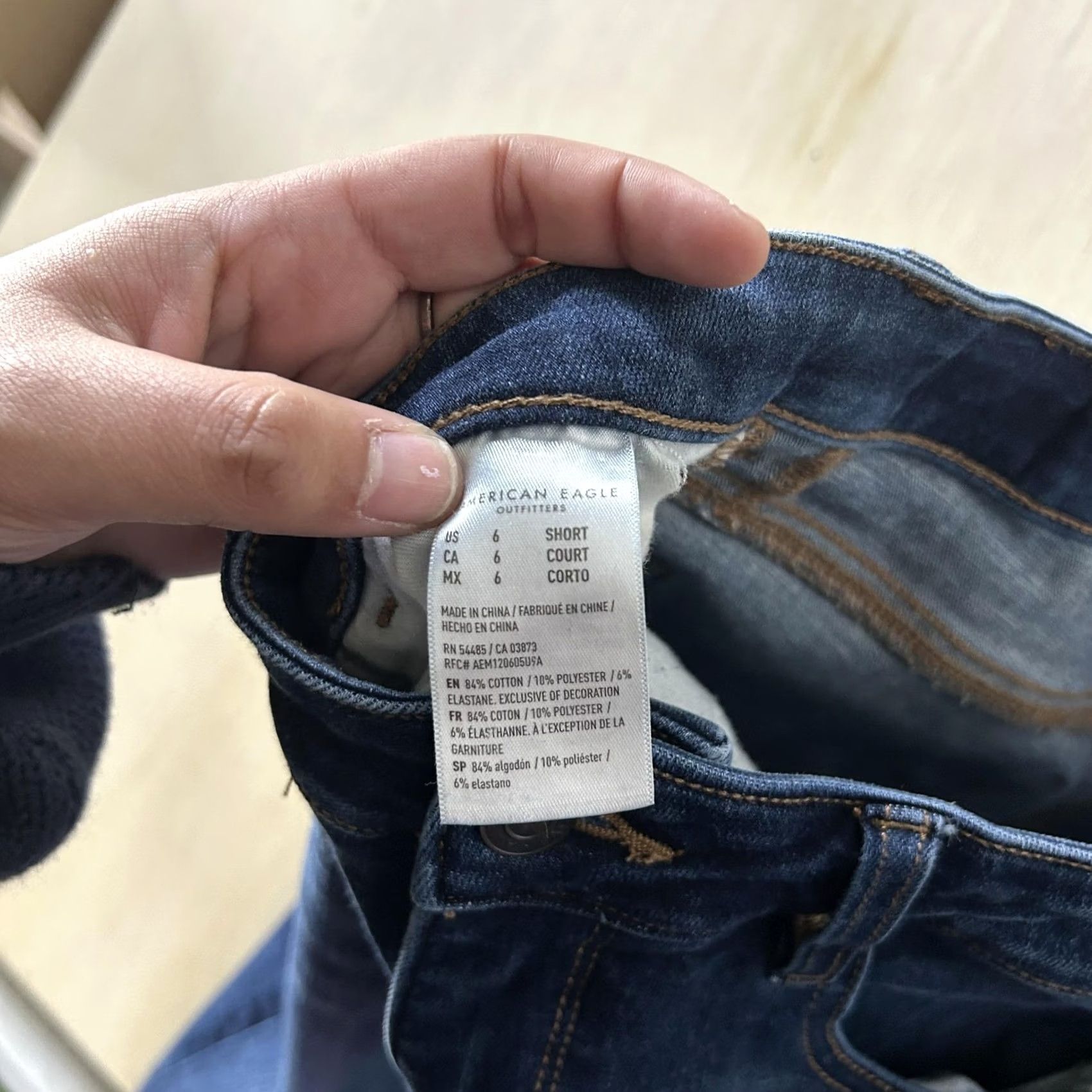 American Eagle Outfitters American Eagle Outfitters Jeans Womens 6 Short Dark Wash Skinny Stretch Denim Jeans Size 28" / US 6 / IT 42 - 3 Thumbnail