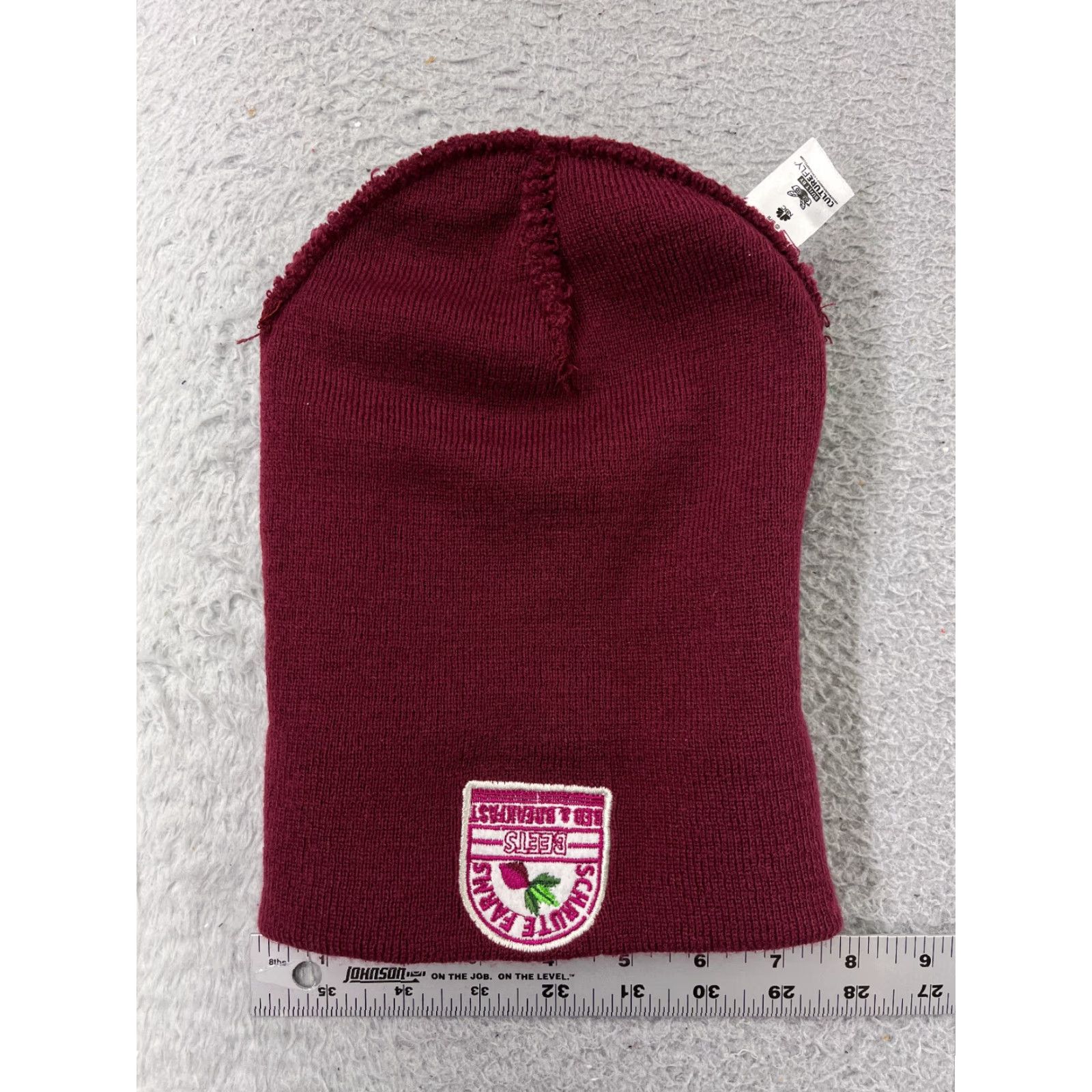 Vintage The Office Shrute Farms Beet Beanie Toque Adult One Size Burgundy Dwight Acrylic Beanie Mens CultureFly Shirt? Size ONE SIZE - 4 Thumbnail