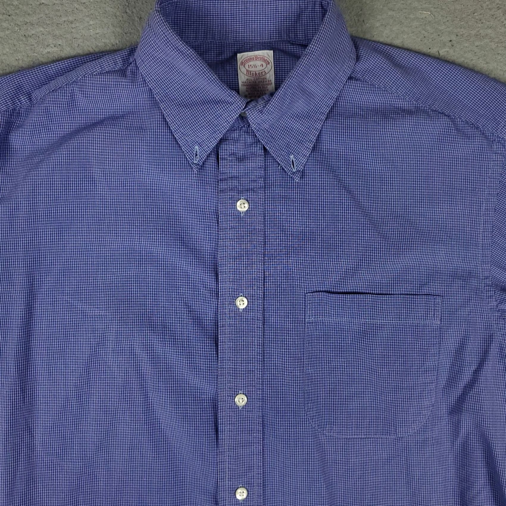 Brooks Brothers Brooks Brothers Shirt Mens 15.5 Blue Dress Button Up Long Sleeve Color: Blue Size 42R - 2 Thumbnail