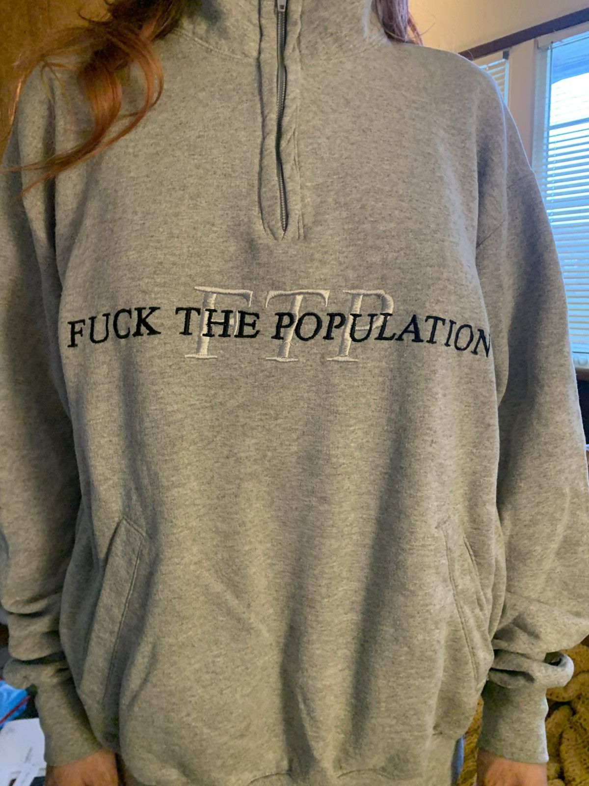 Fuck The Population FTP 2015 Embroidered Champion Quarterzip Size US L / EU 52-54 / 3 - 1 Preview