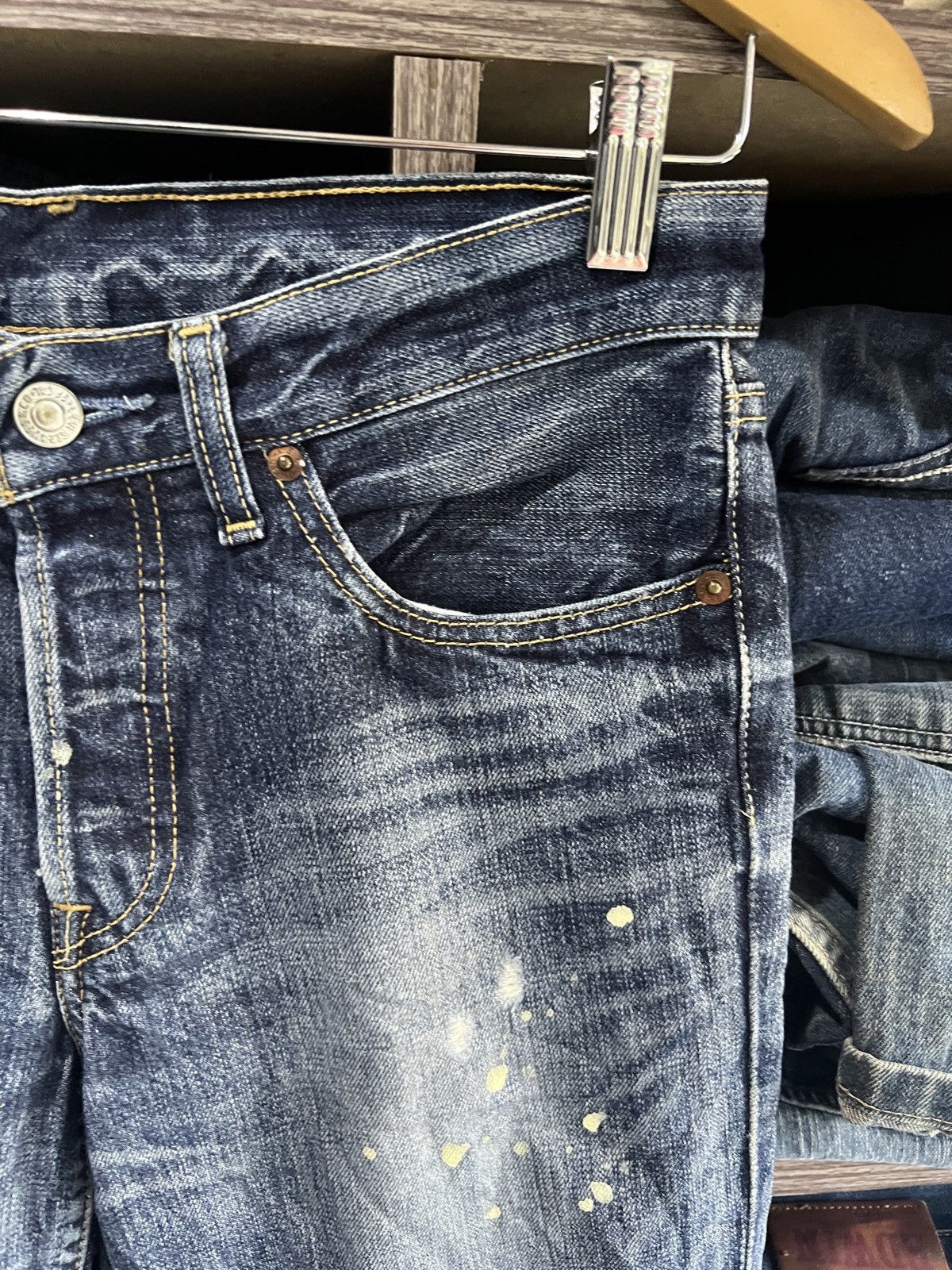 Levi's 🔥Levis 501 Button No 359 Distressed Denim Size 29" - 8 Thumbnail