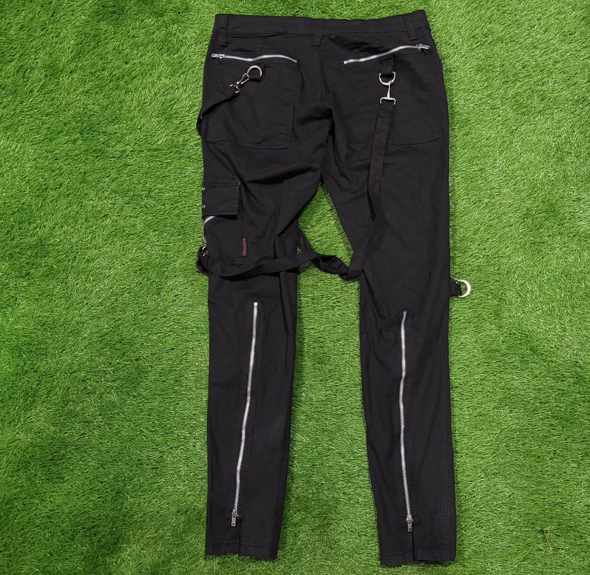 Tripp NYC Tripp NYC Vintage Y2K Chain Strap Zip Industrial Pants Goth Size US 36 / EU 52 - 5 Thumbnail