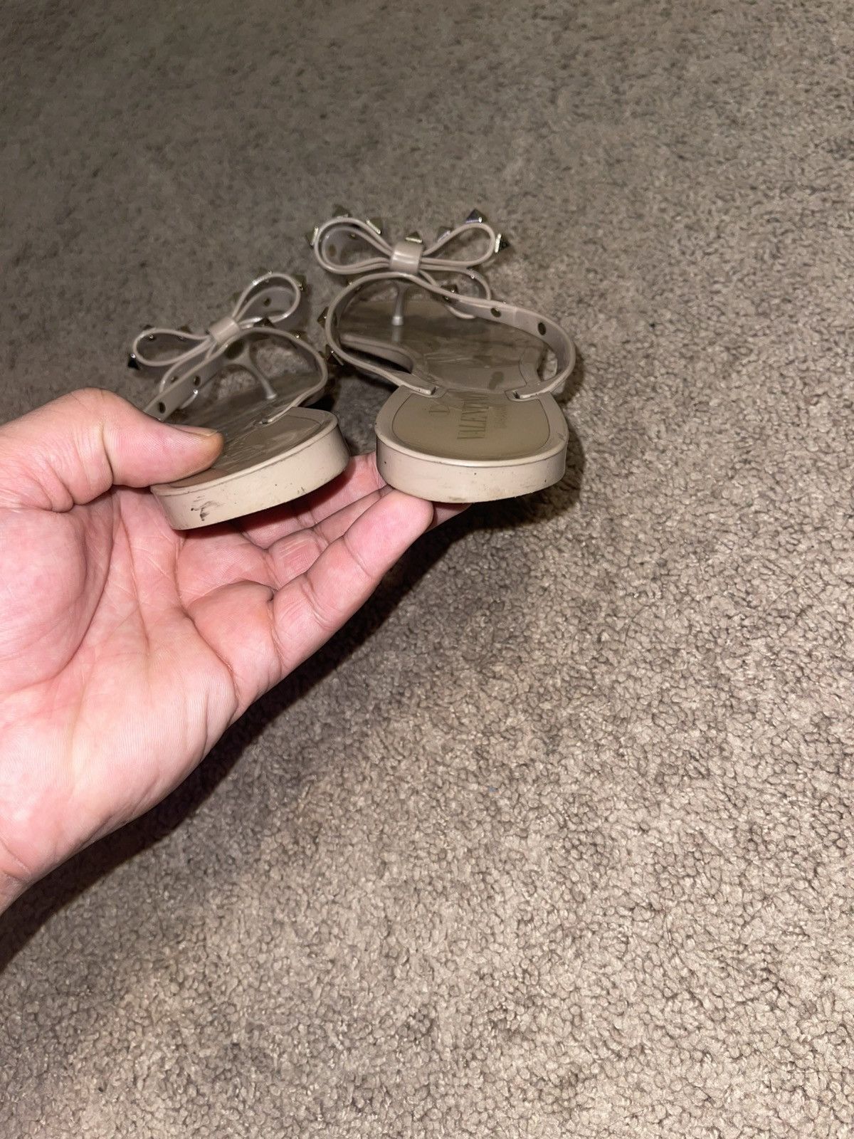 Valentino Valentino Rockstud Rubber Slippers Size US 10 / IT 40 - 11 Thumbnail