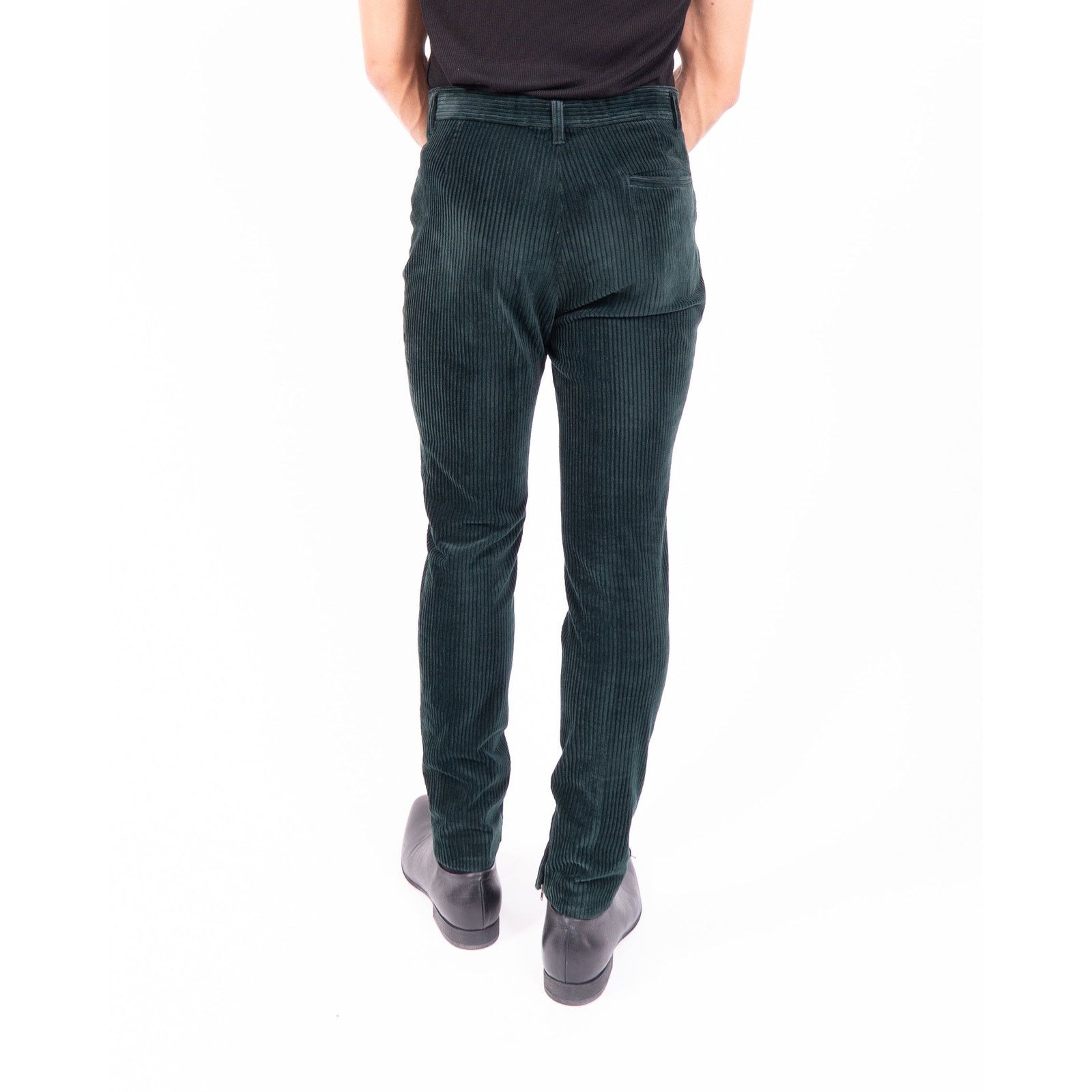 Haider Ackermann FW15 Skinny Pants in Green Corduroy Size US 30 / EU 46 - 3 Thumbnail