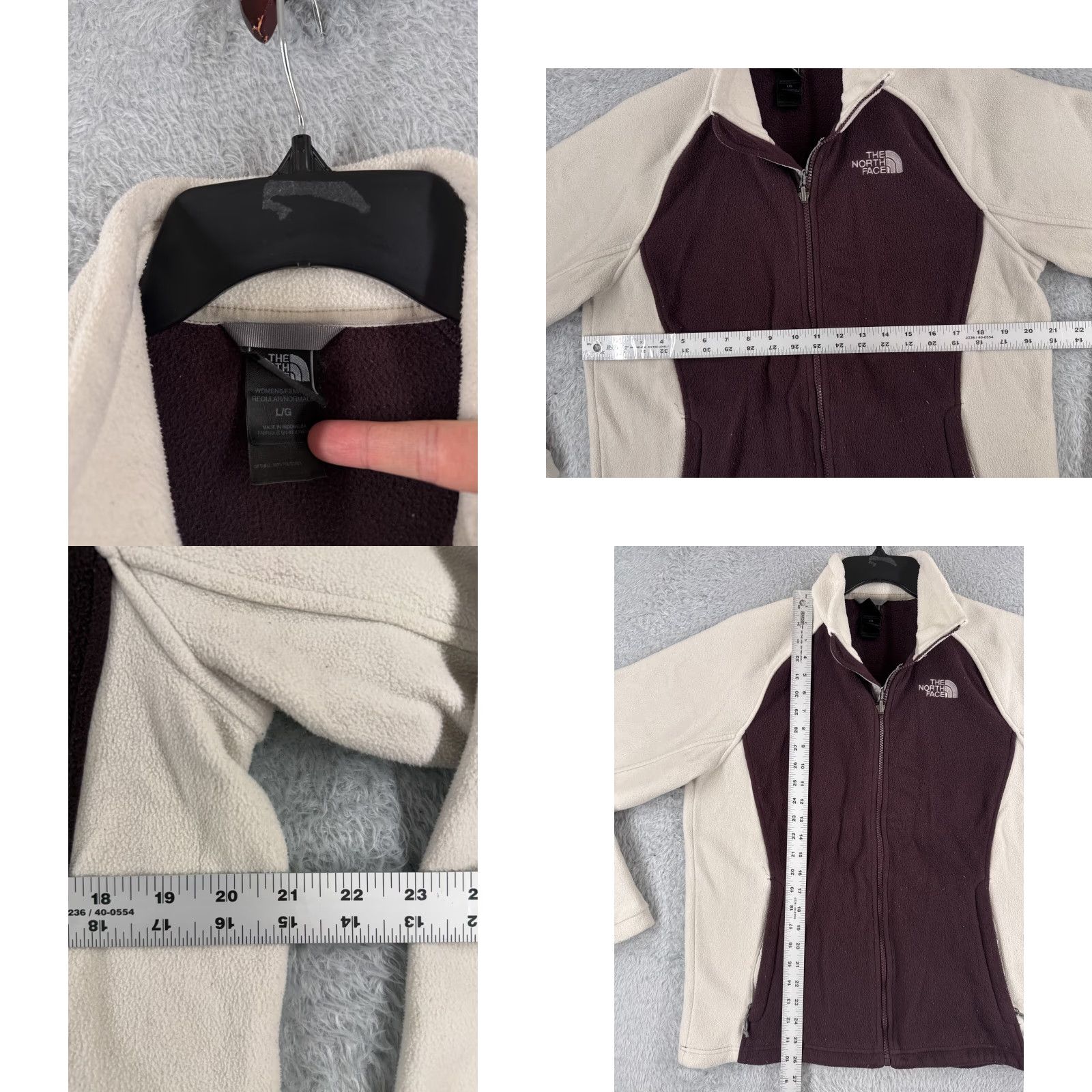 The North Face VINTAGE The North Face Jacket Womens Large White Red Full Zip Pockets Mock Neck Walking Size L / US 10 / IT 46 - 8 Thumbnail