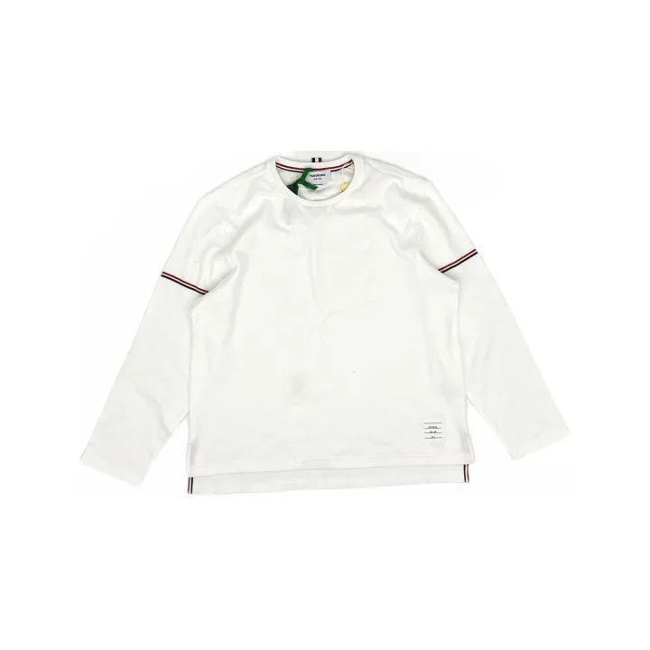Thom Browne Thom Browne White Long Sleeve T-Shirt for Men -2507 Size US M / EU 48-50 / 2 - 8 Thumbnail