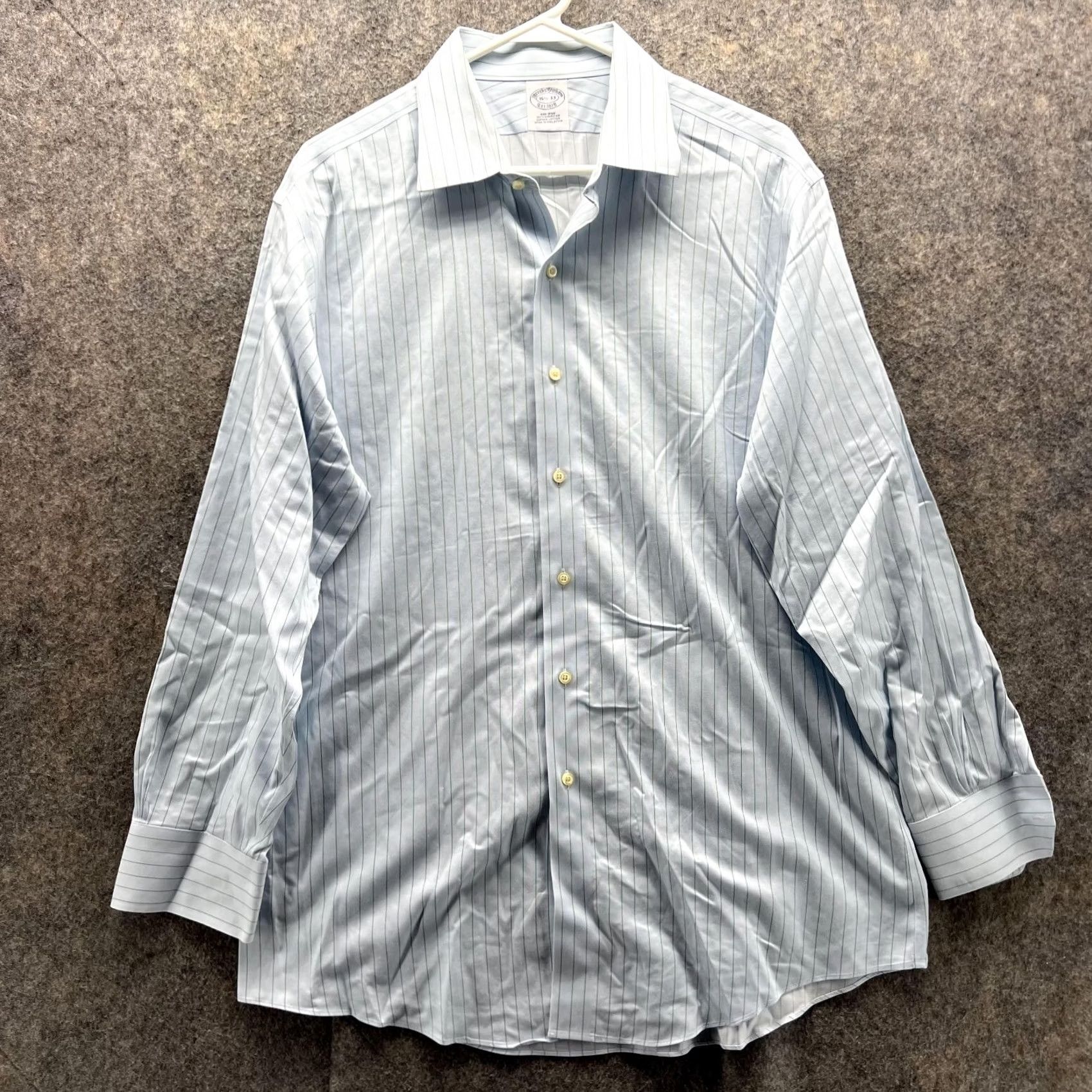 Brooks Brothers Brooks Brothers Shirt Men 16.5 33 Striped Blue Cotton Button-Down Preppy Casual Business Formal Party/Cocktail Travel Workwear Mens Button-Up Shirt Size US XL / EU 56 / 4 - 2 Thumbnail
