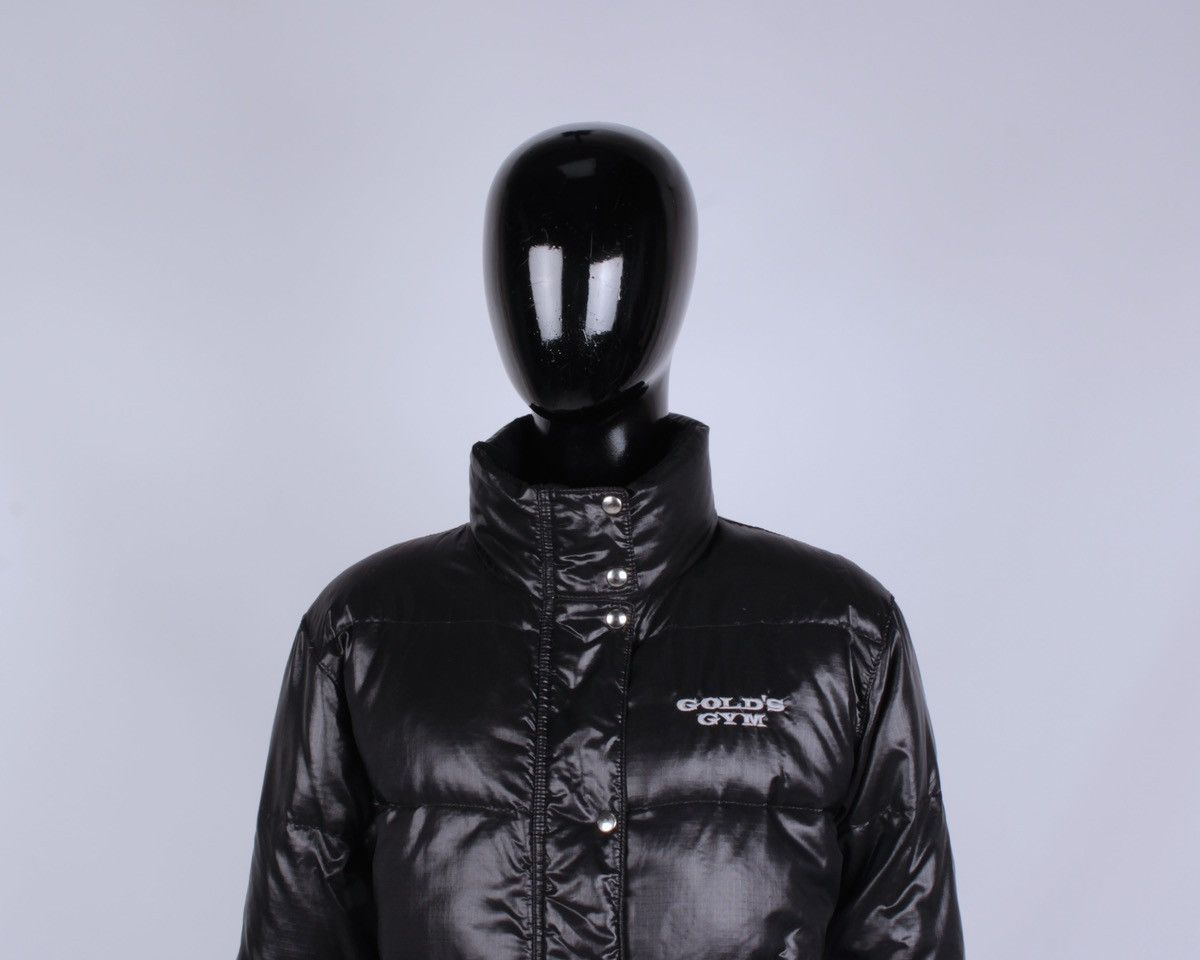 Vintage GOLDS GYM Down Black Puffer Jacket Size M / US 6-8 / IT 42-44 - 2 Thumbnail