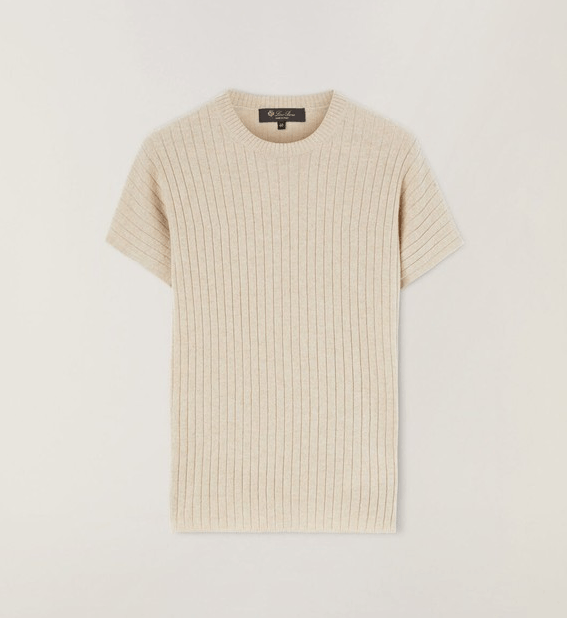 Loro Piana o1w1db10724 Maras Crewneck Sweater in Beige Size M / US 6-8 / IT 42-44 - 1 Thumbnail