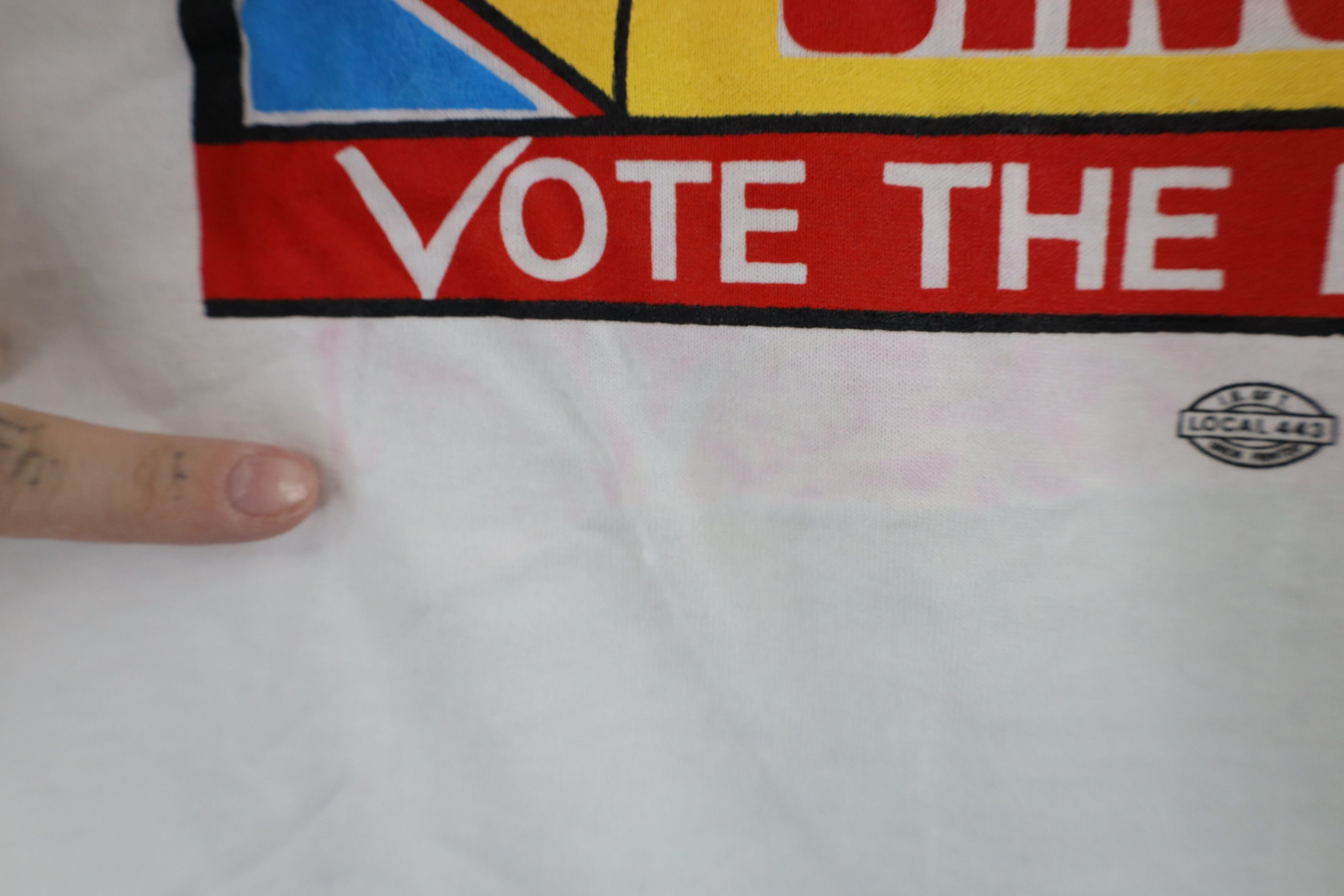 Vintage NOS Vintage 80s Union Leader Les Singer T-Shirt White USA Size US XL / EU 56 / 4 - 7 Thumbnail