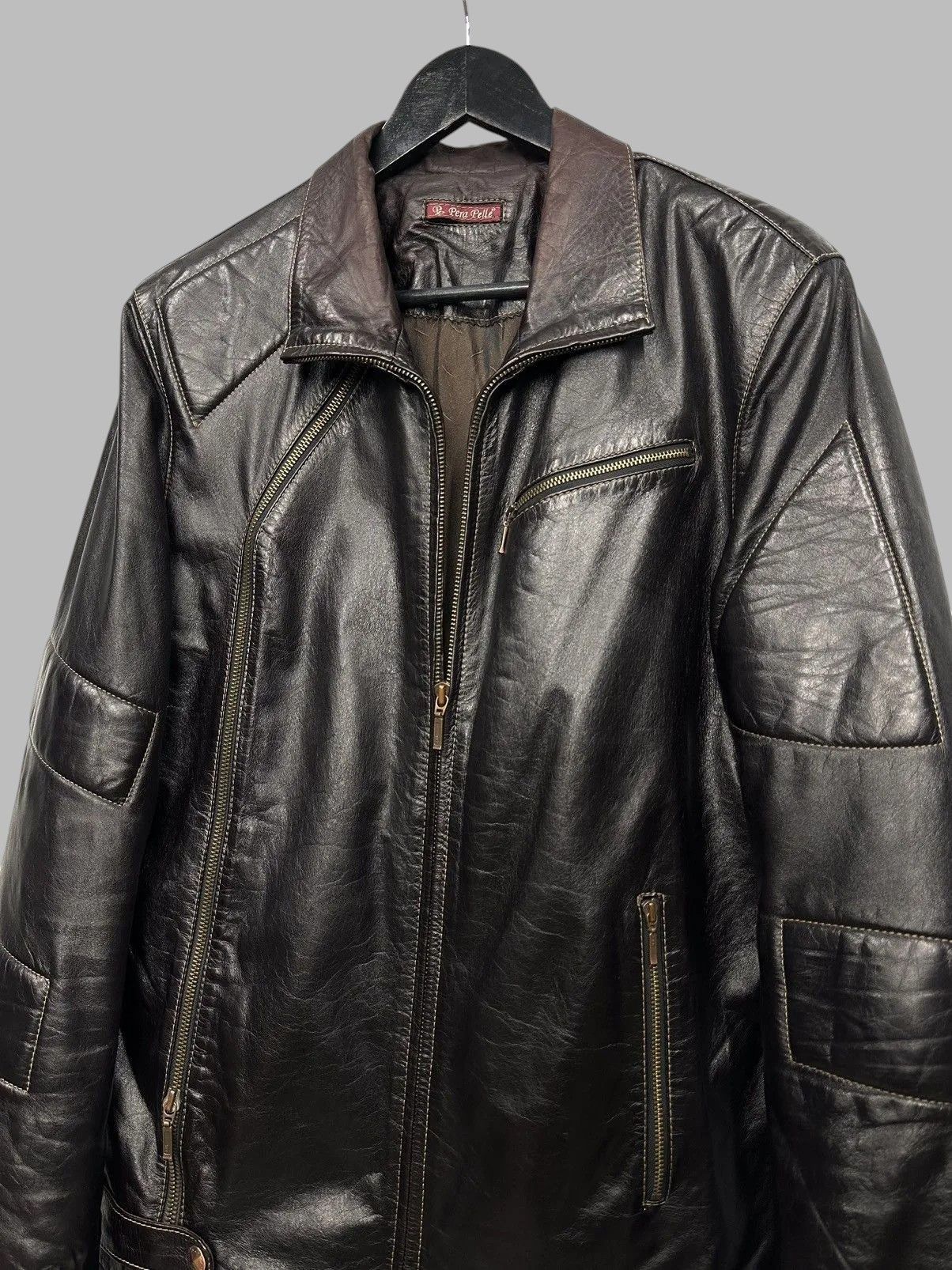Dolce & Gabbana Leather Jacket Vintage Junya Watanabe Avantgarde Style Size US M / EU 48-50 / 2 - 5 Thumbnail