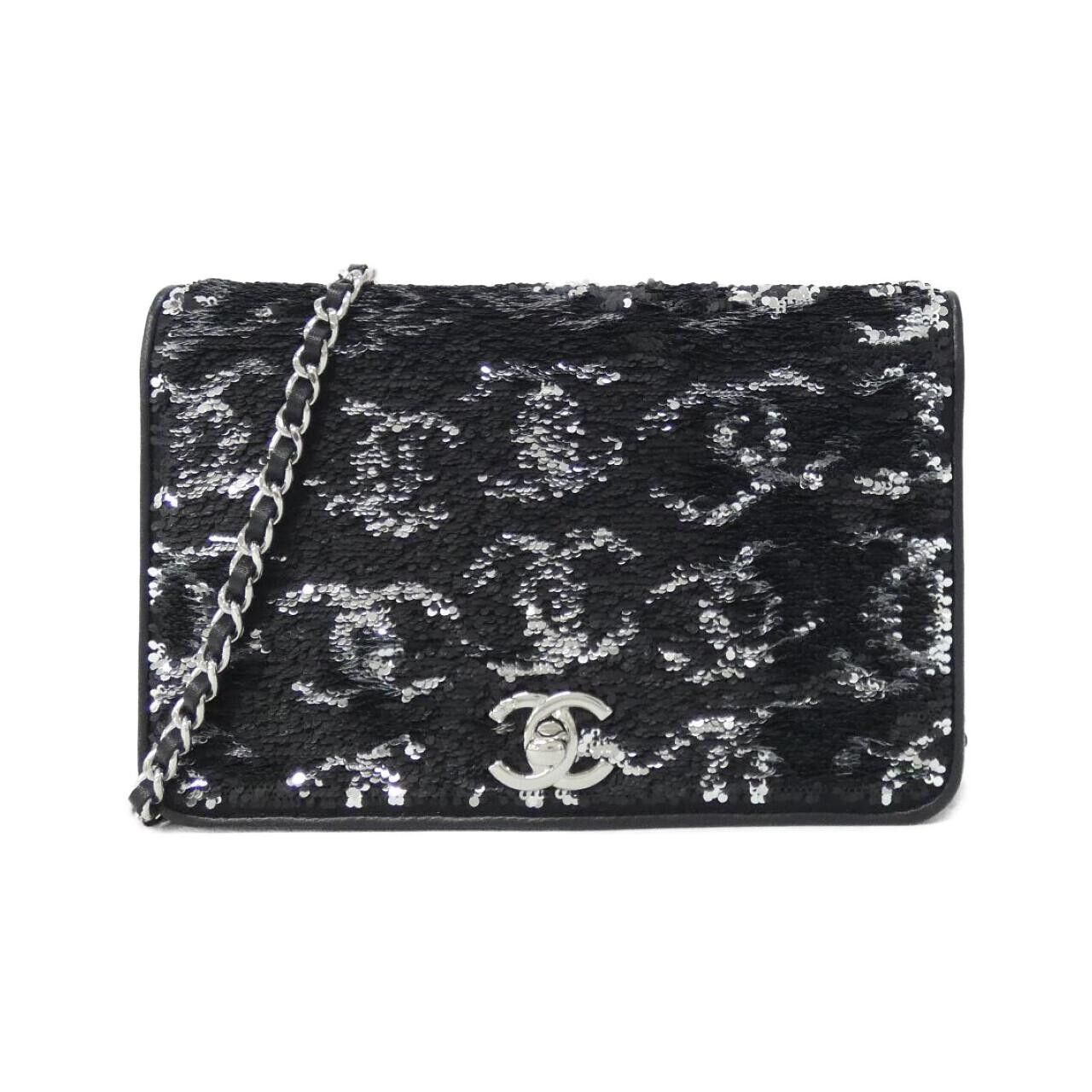 Chanel Chanel Chanel Sequin Chain Wallet Textile Shoulder AP3506 DUTY FREE for USA Size ONE SIZE - 1 Thumbnail