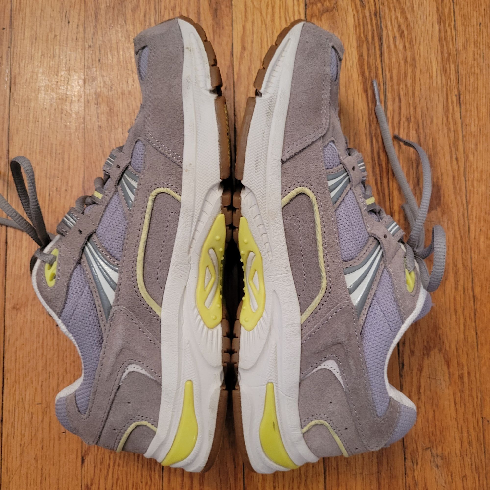 Vionic Vionic Athletic Shoes 9.5W Gray Brown Yellow Mesh Suede Snea Size US 9.5 / IT 39.5 - 6 Thumbnail