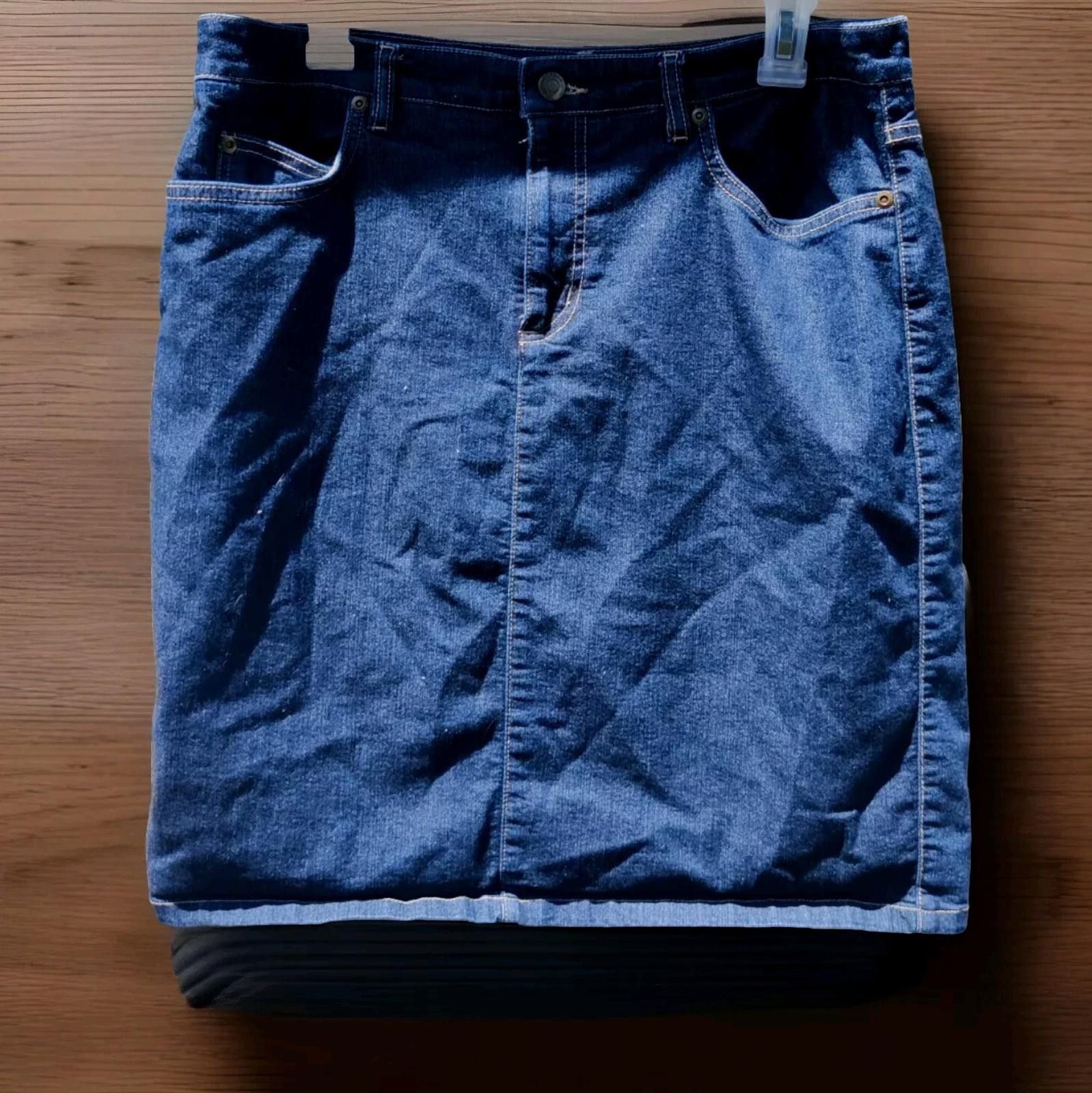 Other Apostrophe Petite Blue Jean Skirt Denim Womens Sz 10 P Knee Size 32" / US 10 / IT 46 - 1 Thumbnail
