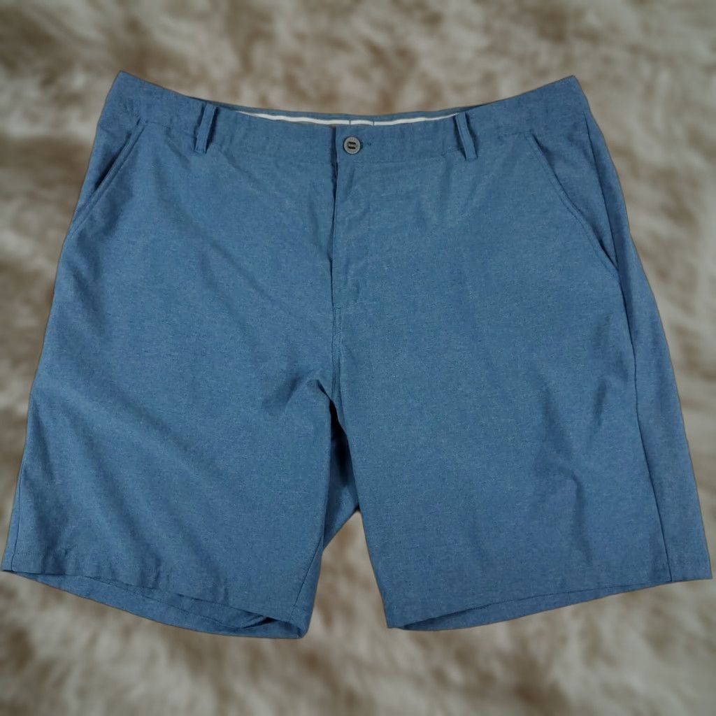 Puma Puma Shorts Mens 40 Blue Chino Flat Front Regular Fit Pocket Logo Shorts Size US 40 / EU 56 - 1 Thumbnail