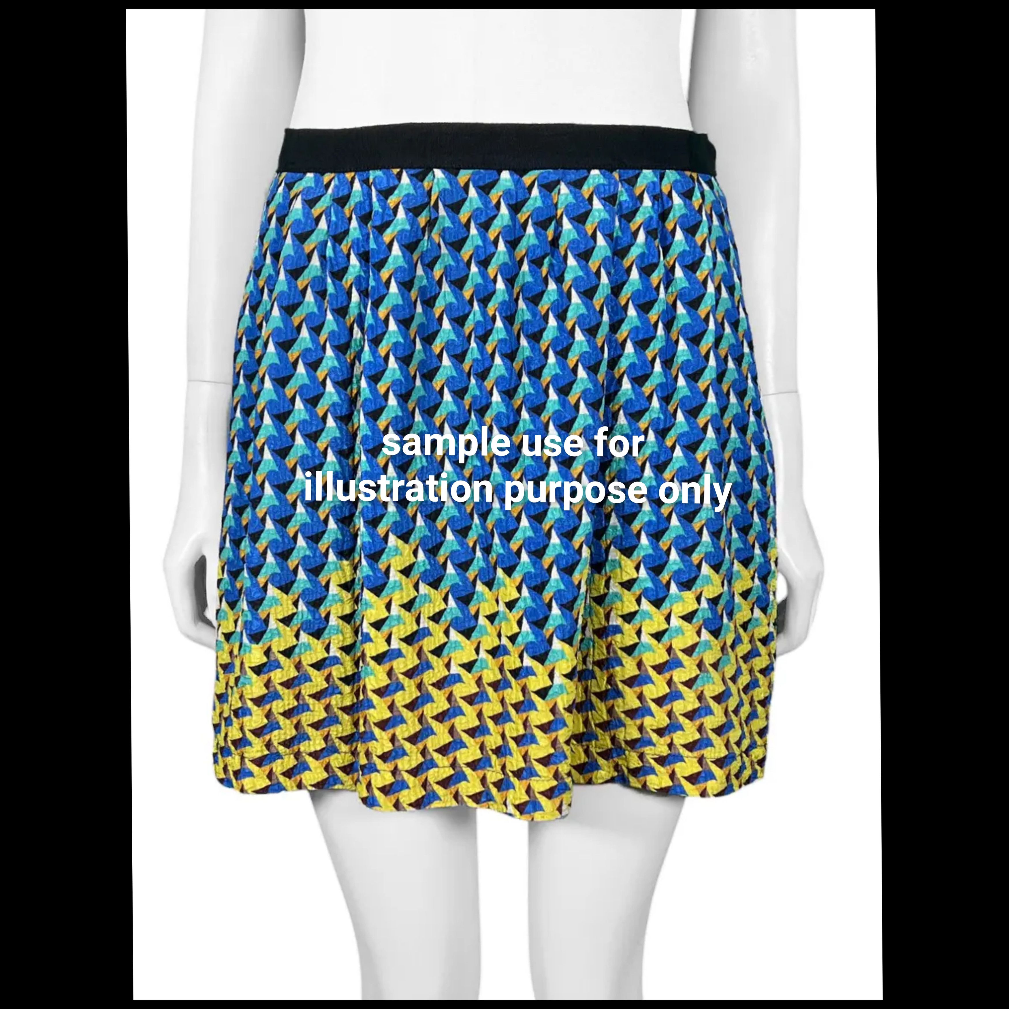 Marc by Marc Jacobs Marc by Marc Jacobs Silk Geometric Pleated Skirt Size 26" / US 2 / IT 38 - 4 Thumbnail